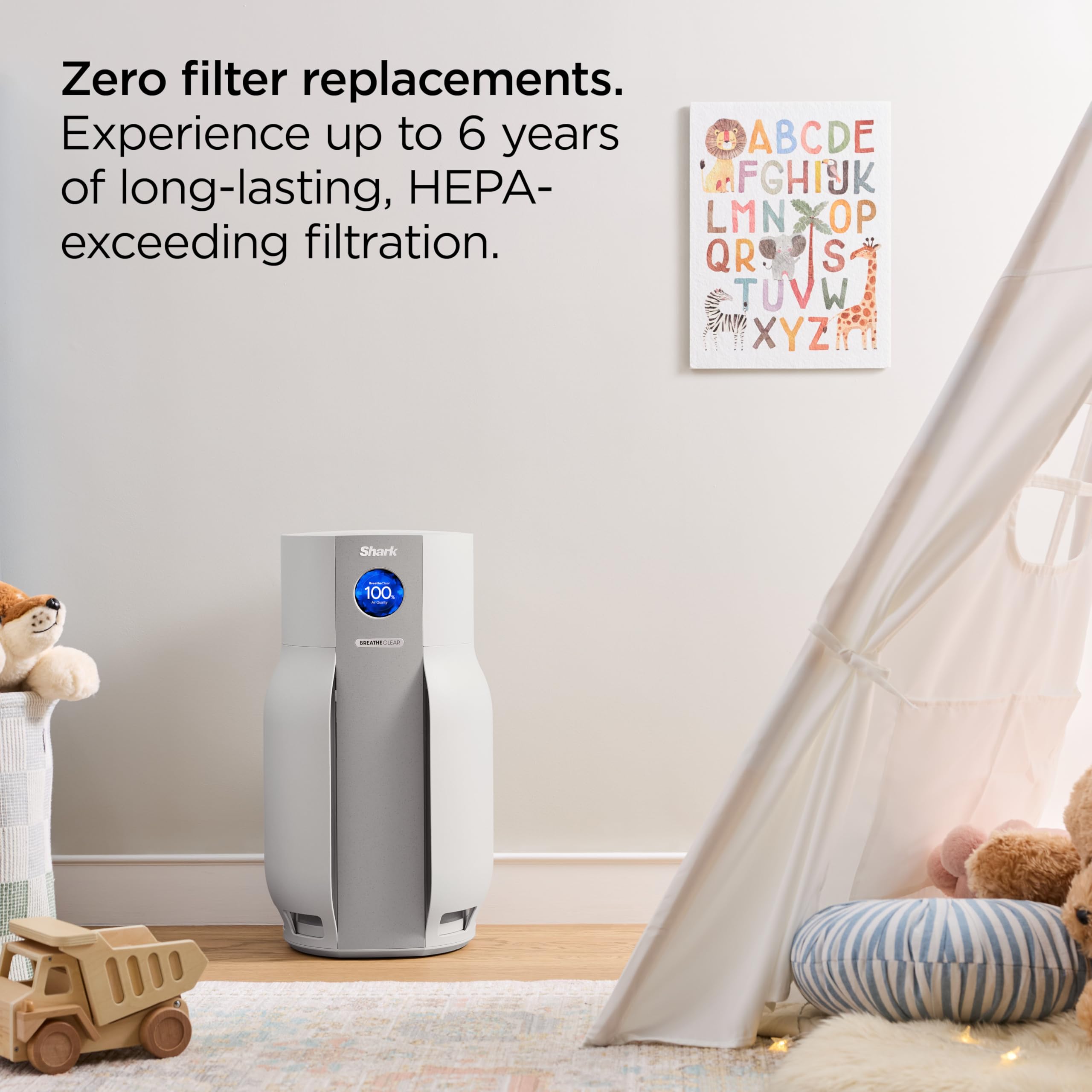 Shark BreatheClear, Smart Air Purifier, Living Room, Bedroom, Kitchen, Motion Sensing, HEPA-Exceeding In All Modes, No Filter Changes up to 6 Years, Dove, HP162 (2026)