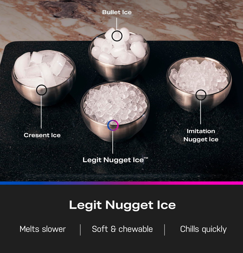 GE Profile Opal 2.0 with 0.75 Gallon Tank, Chewable Crunchable Countertop Nugget Ice Maker, Scoop included, 38 lbs in 24 hours, Pellet Ice Machine with WiFi & Smart Connected, Stainless Steel
