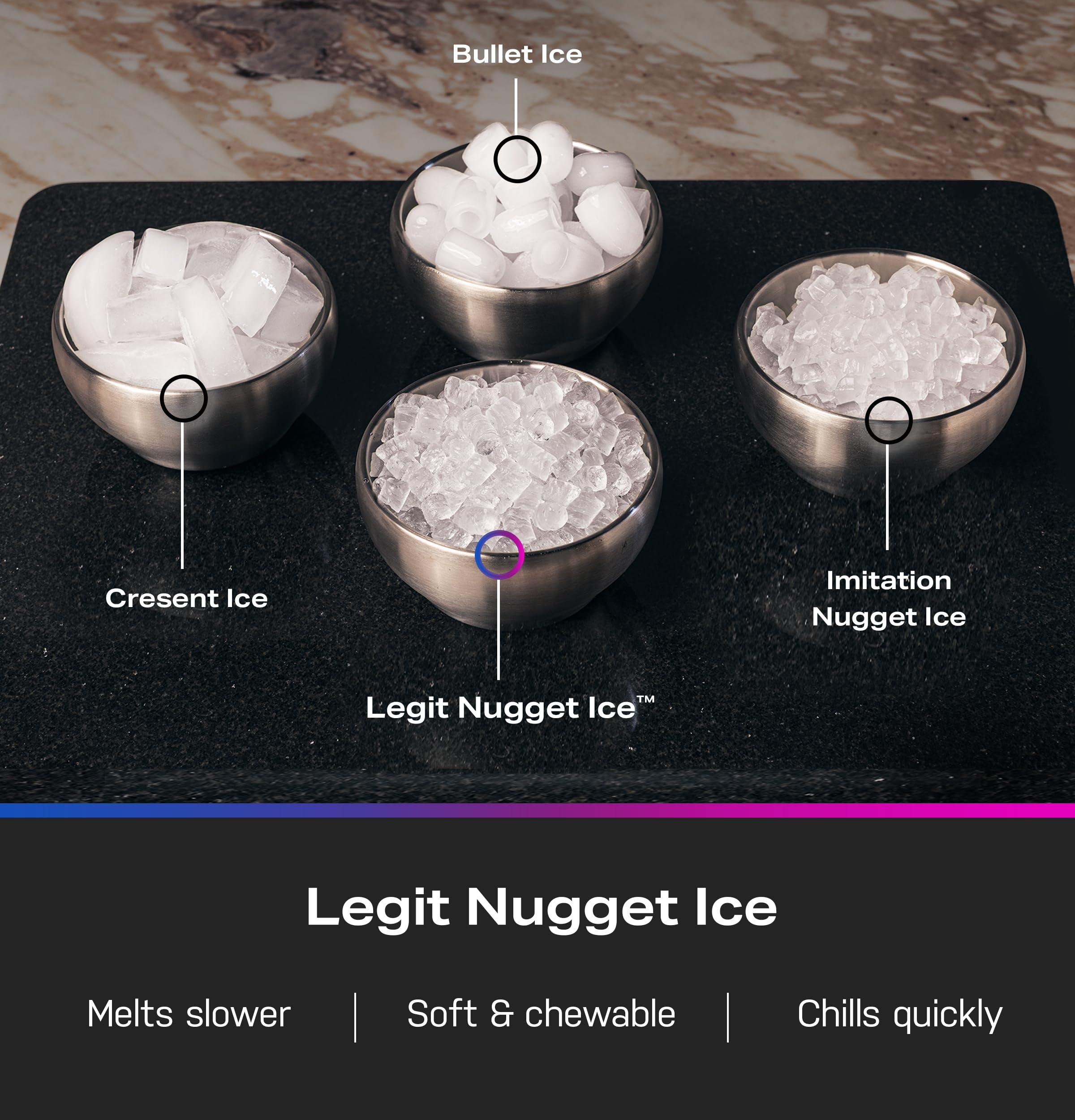 GE Profile Opal 2.0 with 0.75 Gallon Tank, Chewable Crunchable Countertop Nugget Ice Maker, Scoop included, 38 lbs in 24 hours, Pellet Ice Machine with WiFi & Smart Connected, Stainless Steel