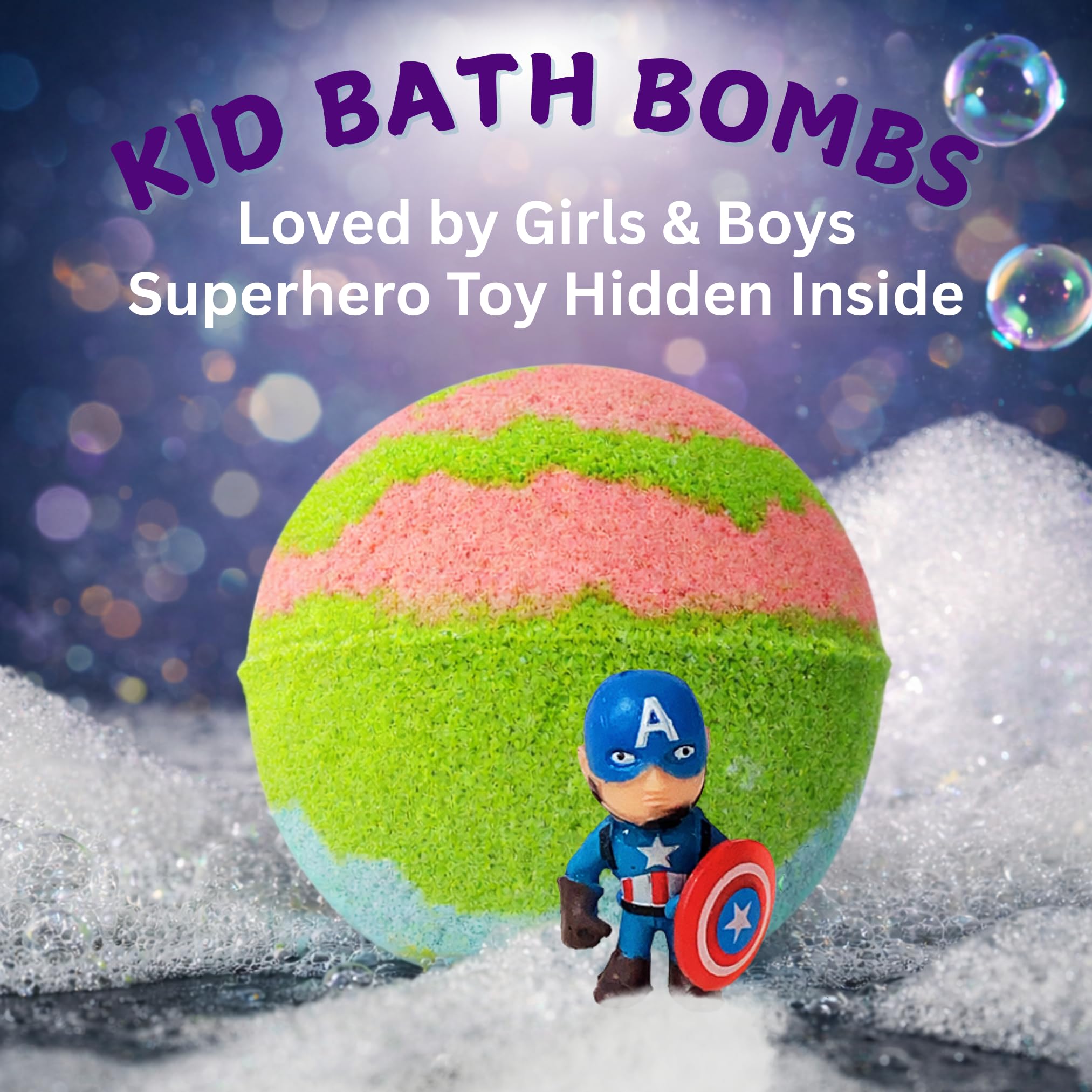 EvolutionUSA Refresh Bath Bombs for Women & Kids – 24 Bath Bombs Mini Sized, Organic Bathbomb Set, Women & Kids Bath Fizz, Luxury Gift for Mother’s Day, Easter, Valentines, Birthday or Self Care