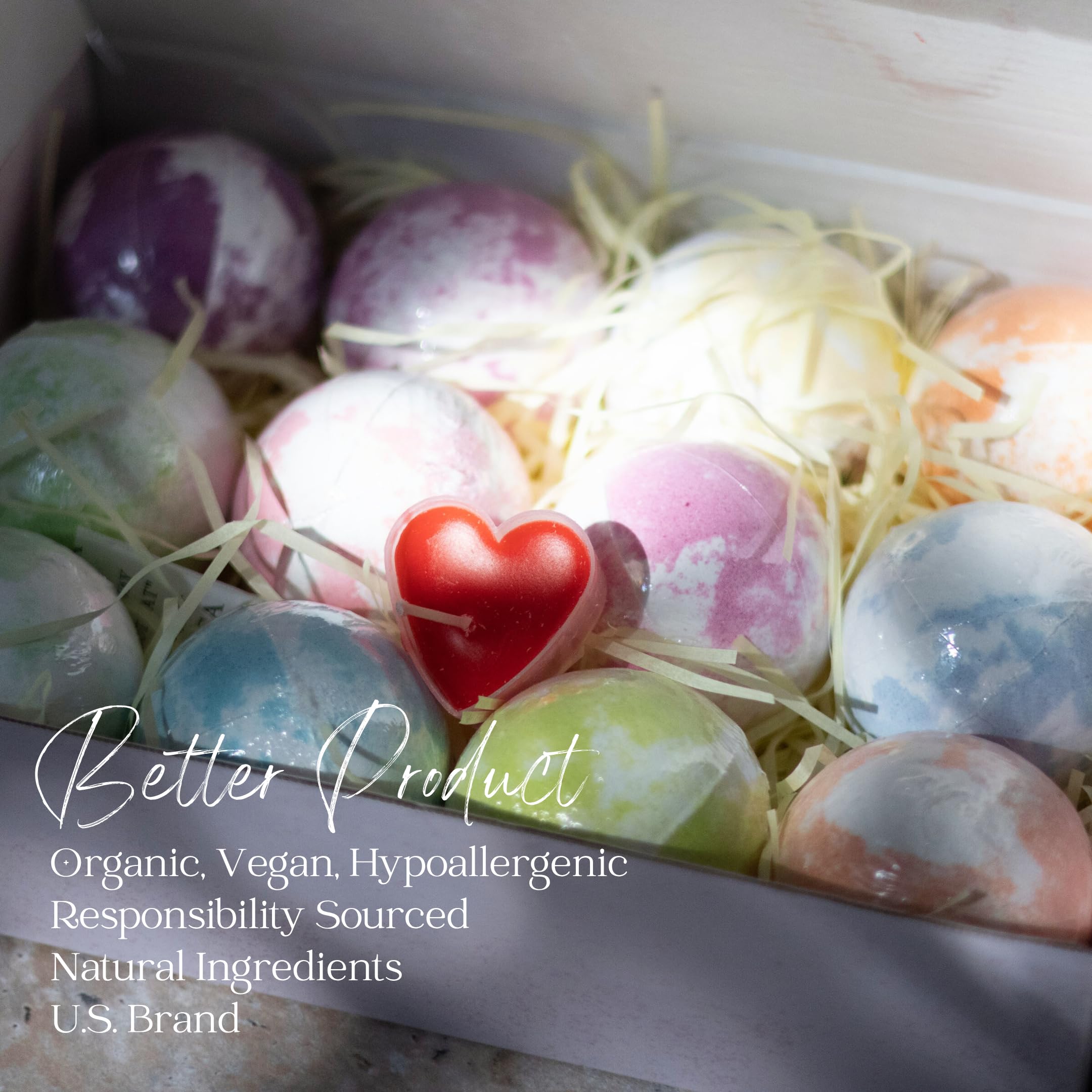 EvolutionUSA Refresh Bath Bombs for Women & Kids – 24 Bath Bombs Mini Sized, Organic Bathbomb Set, Women & Kids Bath Fizz, Luxury Gift for Mother’s Day, Easter, Valentines, Birthday or Self Care