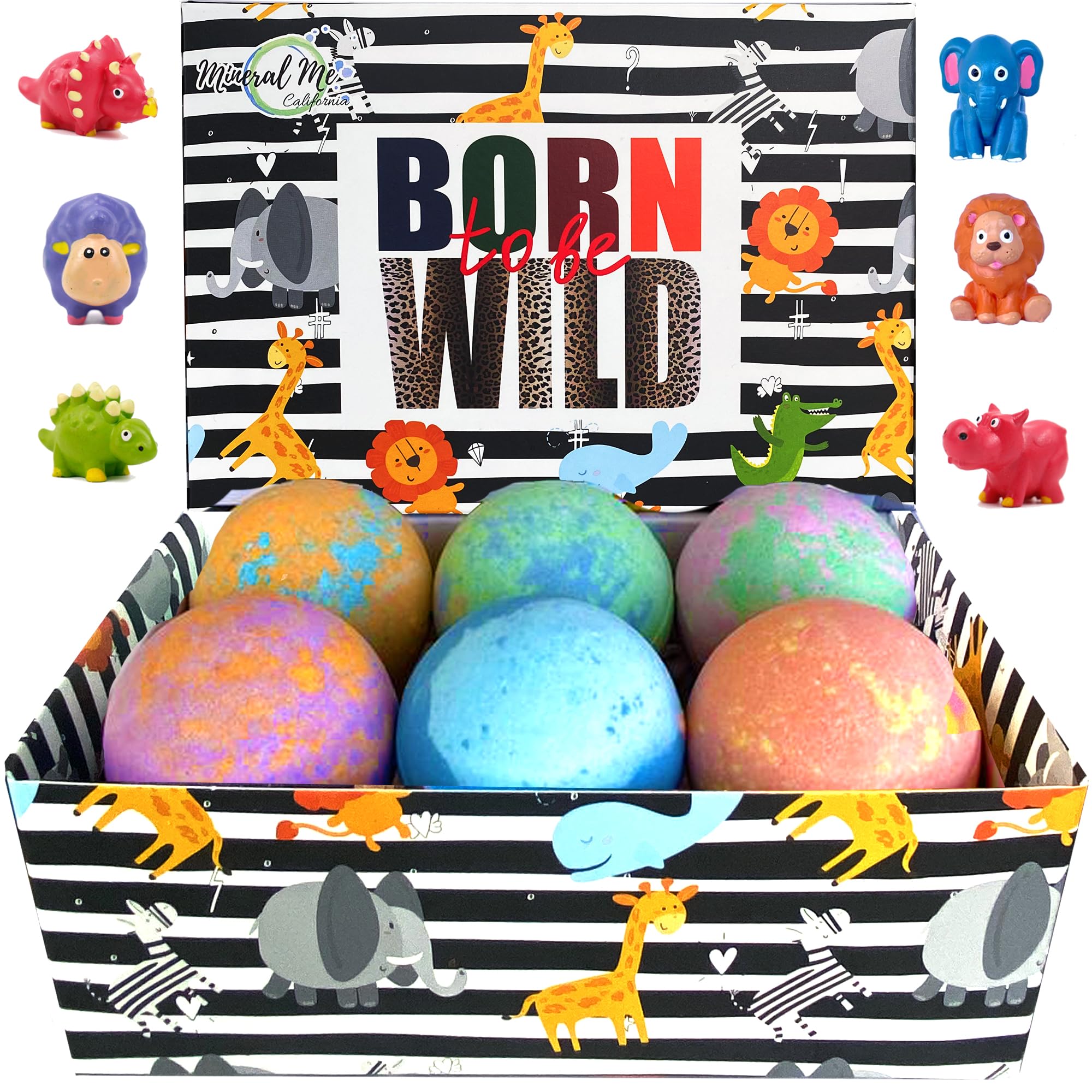 Bath Bombs for Kids with Surprise Inside - Organic, Gentle & Kid Friendly Bubble Bath Fizzies with Toys Inside. Spa Bath Fizz Balls Kit. Fizzy Balls w/Rich Bubbles, Birthday Gifts for Boys, Girls