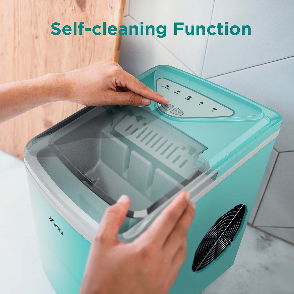 Silonn Nugget Ice Maker Countertop, Auto Drop Ice, Self Cleaning Ice Machine, 40 lbs/24H Soft Chewable Ice, Self Dispensing Nugget Ice Maker for Home, Kitchen and Party