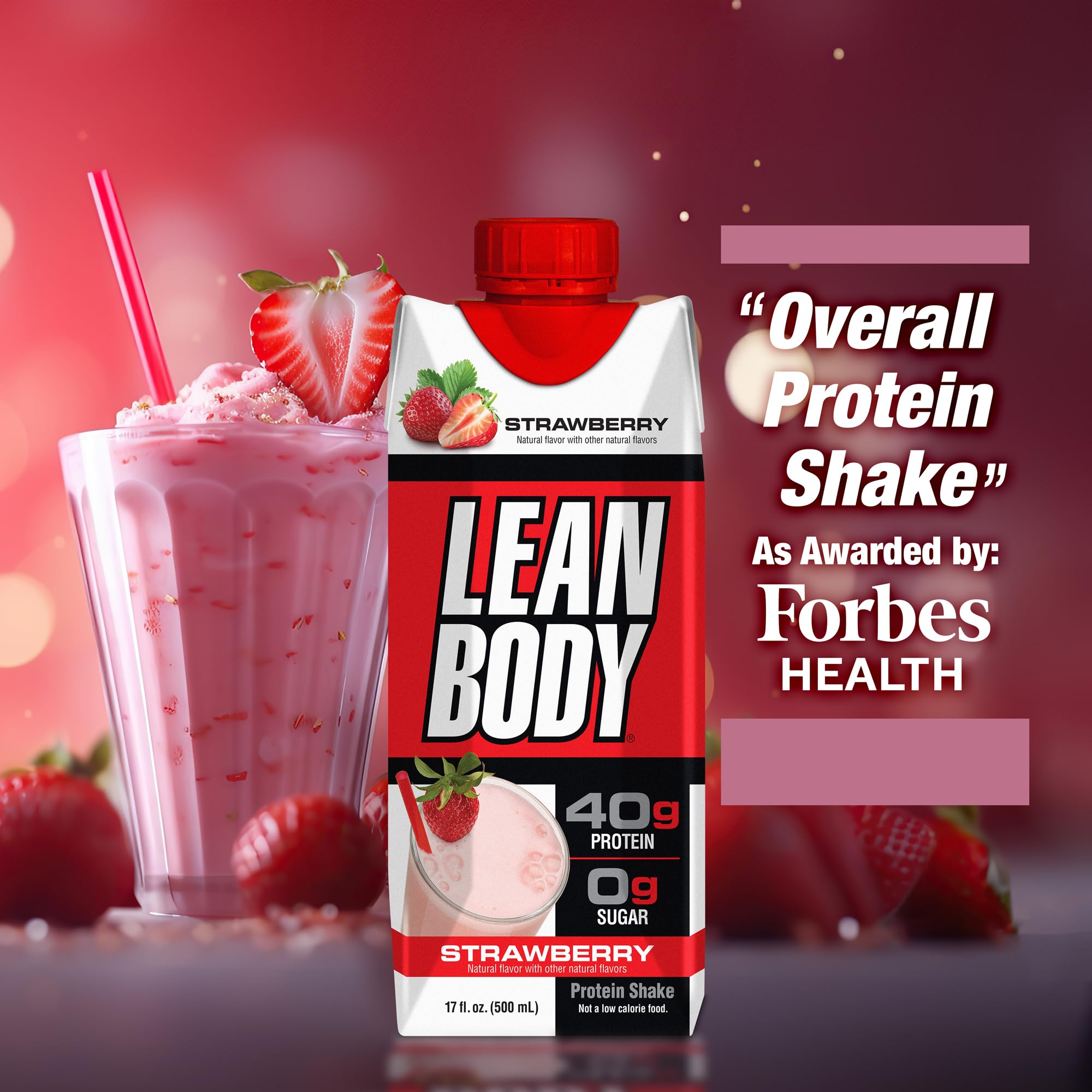 Labrada Lean Body Ready-to-Drink Chocolate Protein Shake, 40g Protein, Whey Blend, 0 Sugar, Gluten Free, 22 Vitamins & Minerals, LABRADA, 17 Fl Oz (Pack of 12)