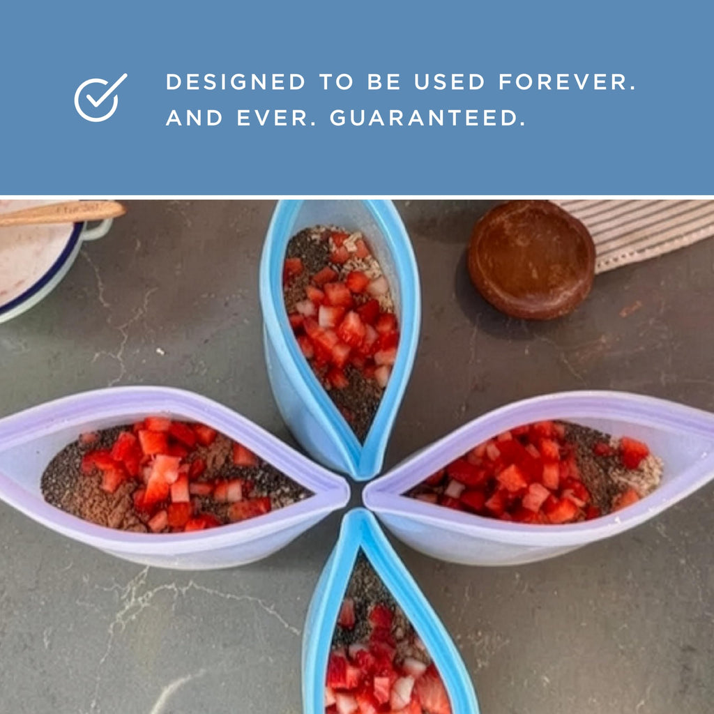 Stasher Silicone Reusable Storage Bags, 3-Pack, Reusable Freezer Bags, Microwave, Dishwasher, Oven Safe, Sous Vide, Premium Lunch Containers, Eco Friendly, Food Storage Bags, Snack Bags, Multicolor