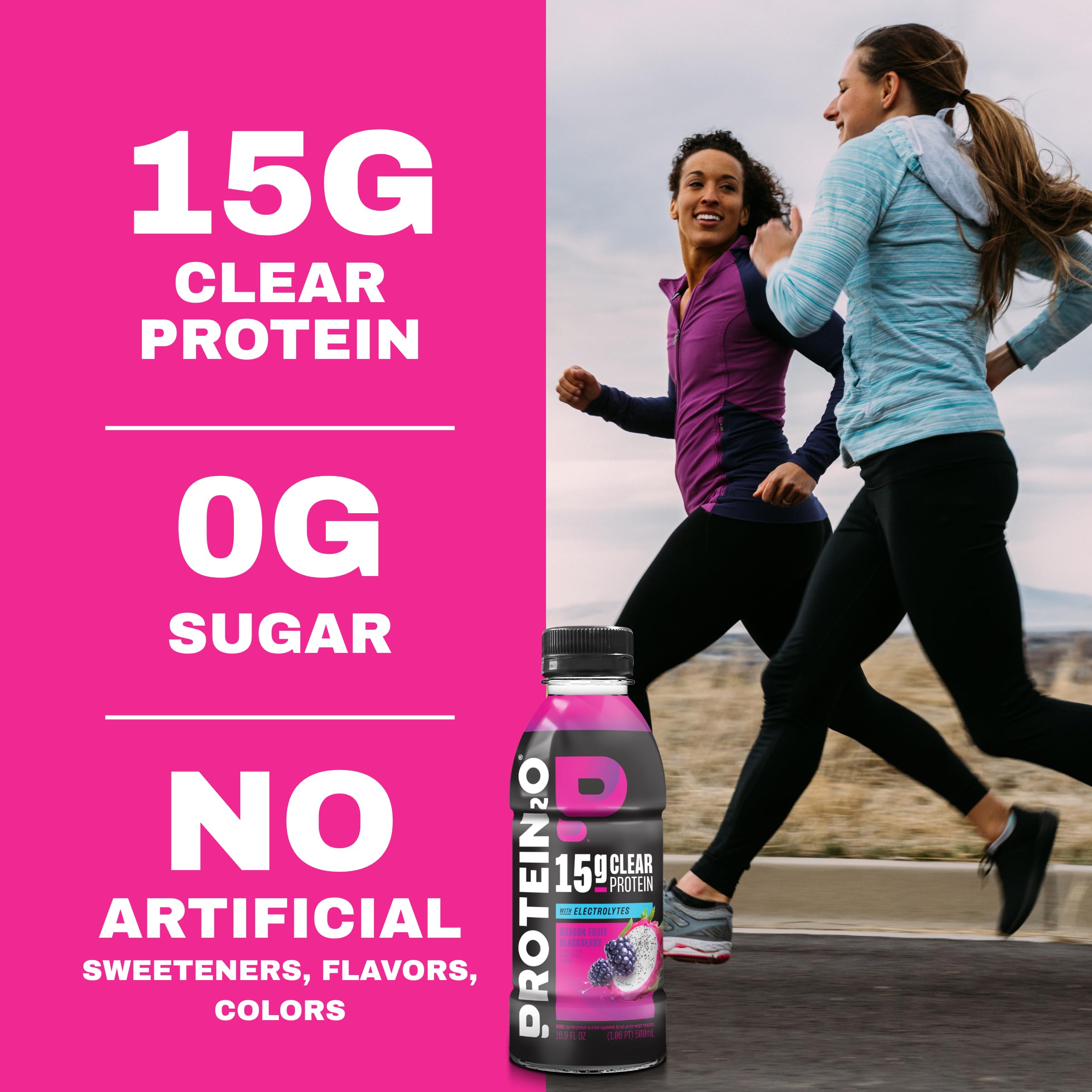 Protein2o 15g Whey Protein Infused Water, Peach Mango, 16.9 Oz Bottle (Pack of 12)