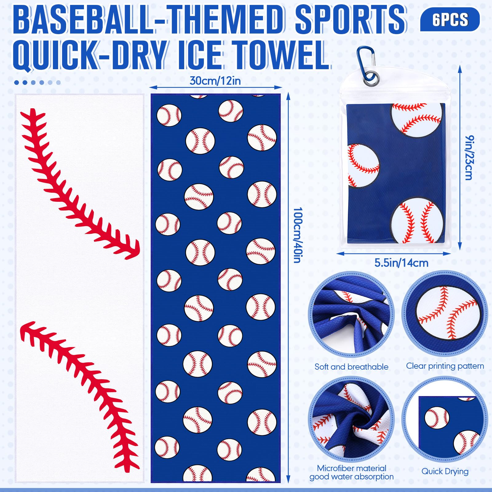 Mindsoft 12 Set Softball Cooling Towels for Sports Team Gifts with Carrying Pouch 30 x 9 Inch Softball Towels Bulk Microfiber Ice Cooling Rags for Birthday Party Favors Swag Bag Stuffers