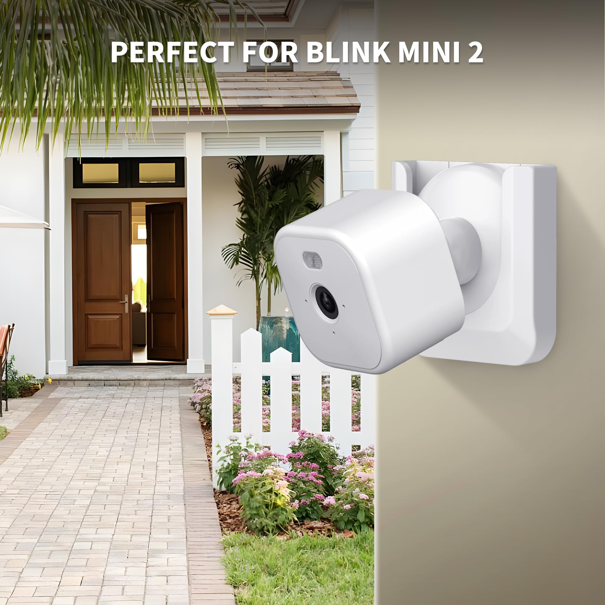 Blink Mini 2 No Drill Wall Mount Bracket for Blink Mini 2/Blink Outdoor 4/Blink Indoor Camera,No Screw Adhesive Blink Camera Mount for Blink Indoor Outdoor Camera 3Pack (Camera Not Included),White