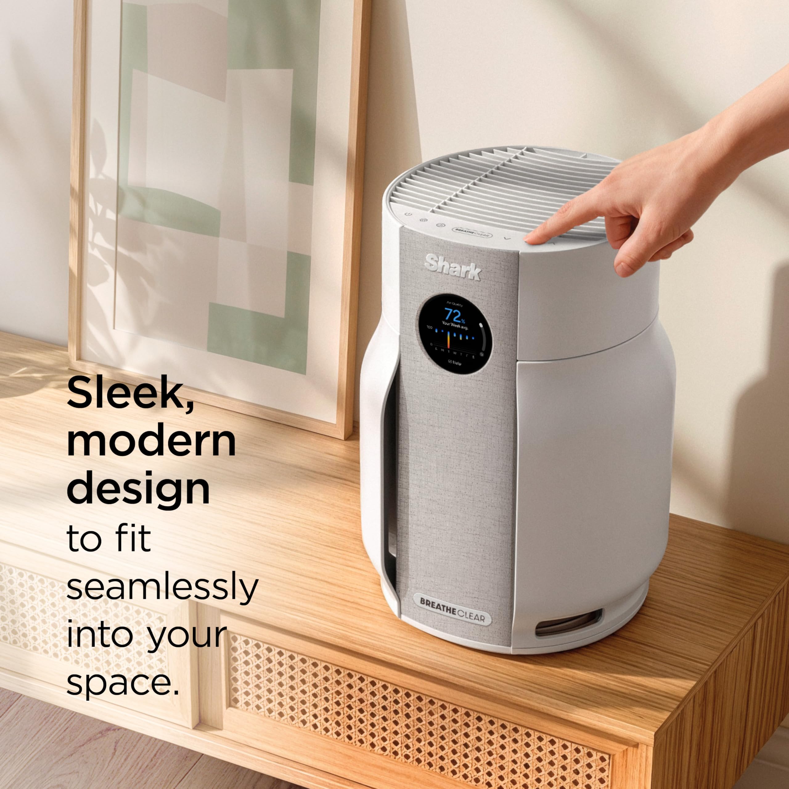 Shark BreatheClear, Smart Air Purifier, Living Room, Bedroom, Kitchen, Motion Sensing, HEPA-Exceeding In All Modes, No Filter Changes up to 6 Years, Dove, HP162 (2026)