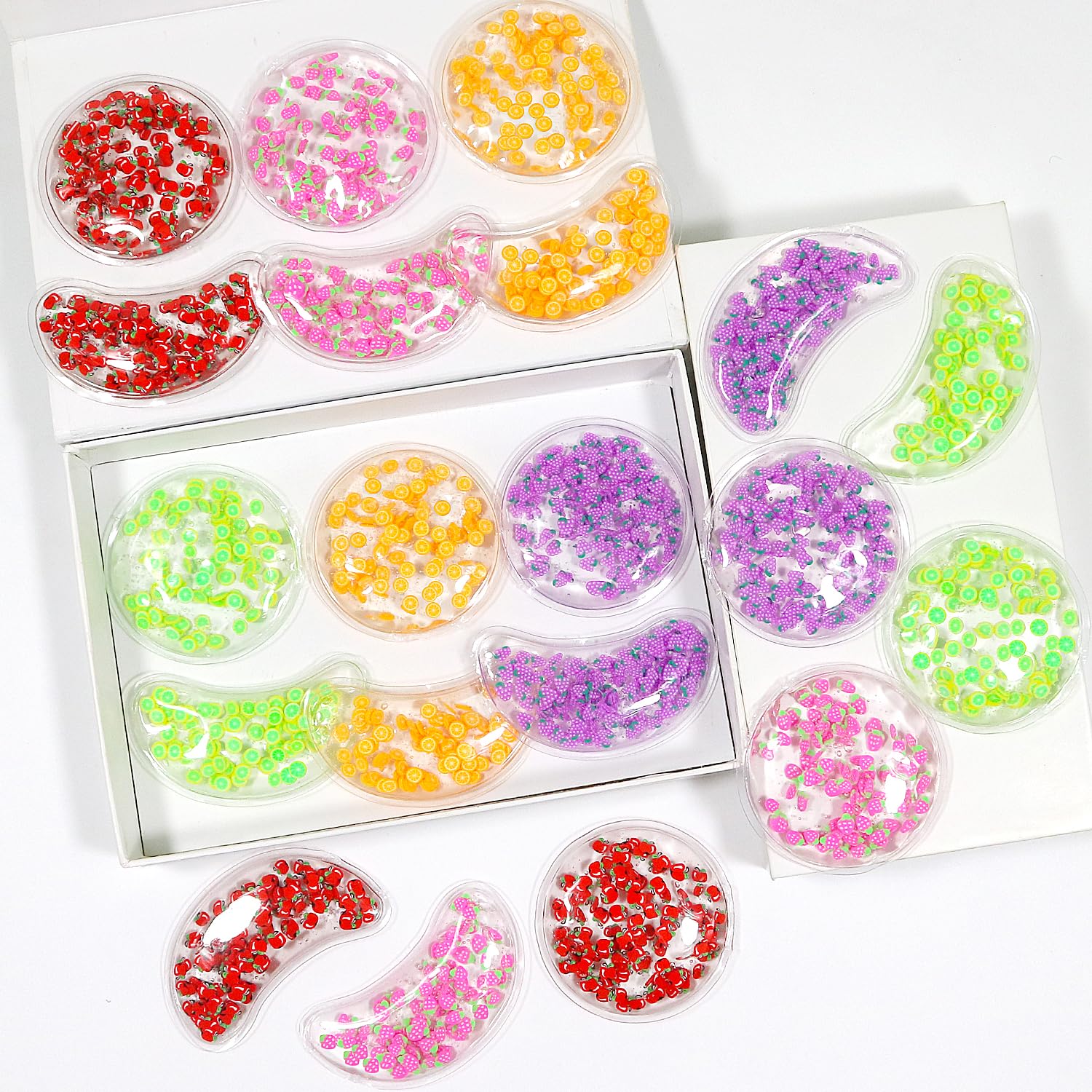 4PCS Gel Eye Ice Pack Set Reusable, Cold and Hot Compress for Eyes, Ice Pack for Eyes, Cooling Eye Pads for Eye Strain, Swelling, Redness, Dark Circles, Puffy Eyes, and Eye Recovery Surgery.