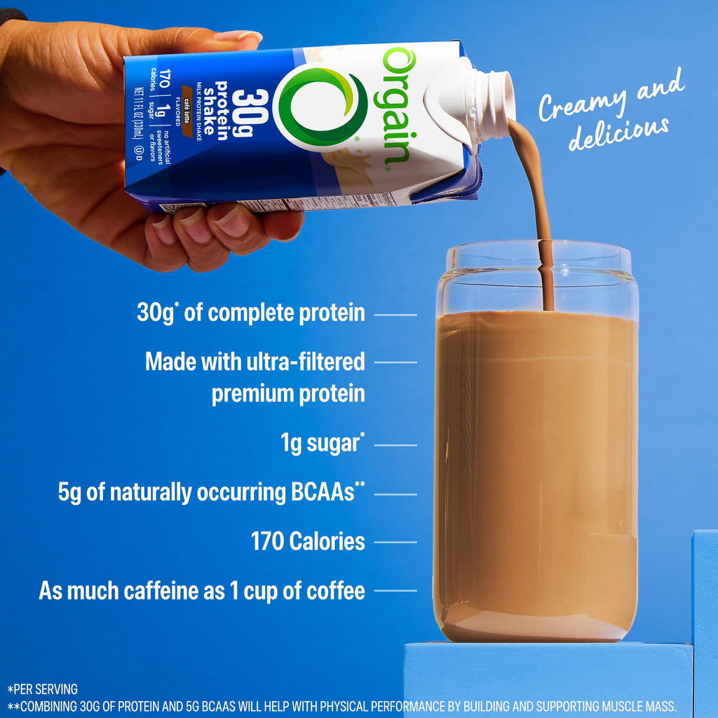 Orgain 30g High Protein Shake, Dairy Isolate Milk Protein, Chocolate Fudge, 5g BCAAs, 1g Sugar Per Serving, Meal Replacement, Ready to Drink, Keto Friendly, Gluten-Free 11 Fl Oz (Pack of 12)