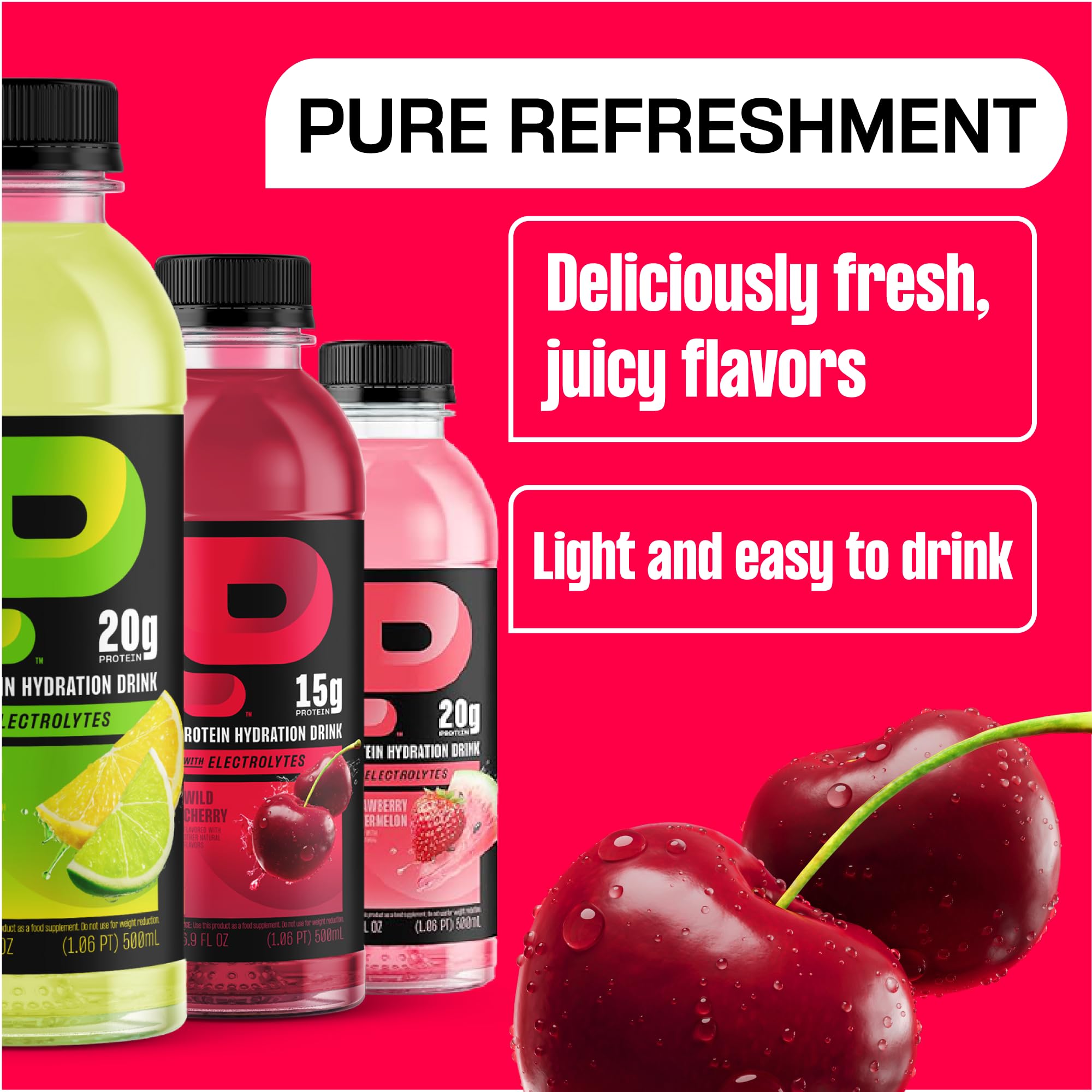 Protein2o 15g Whey Protein Infused Water, Peach Mango, 16.9 Oz Bottle (Pack of 12)