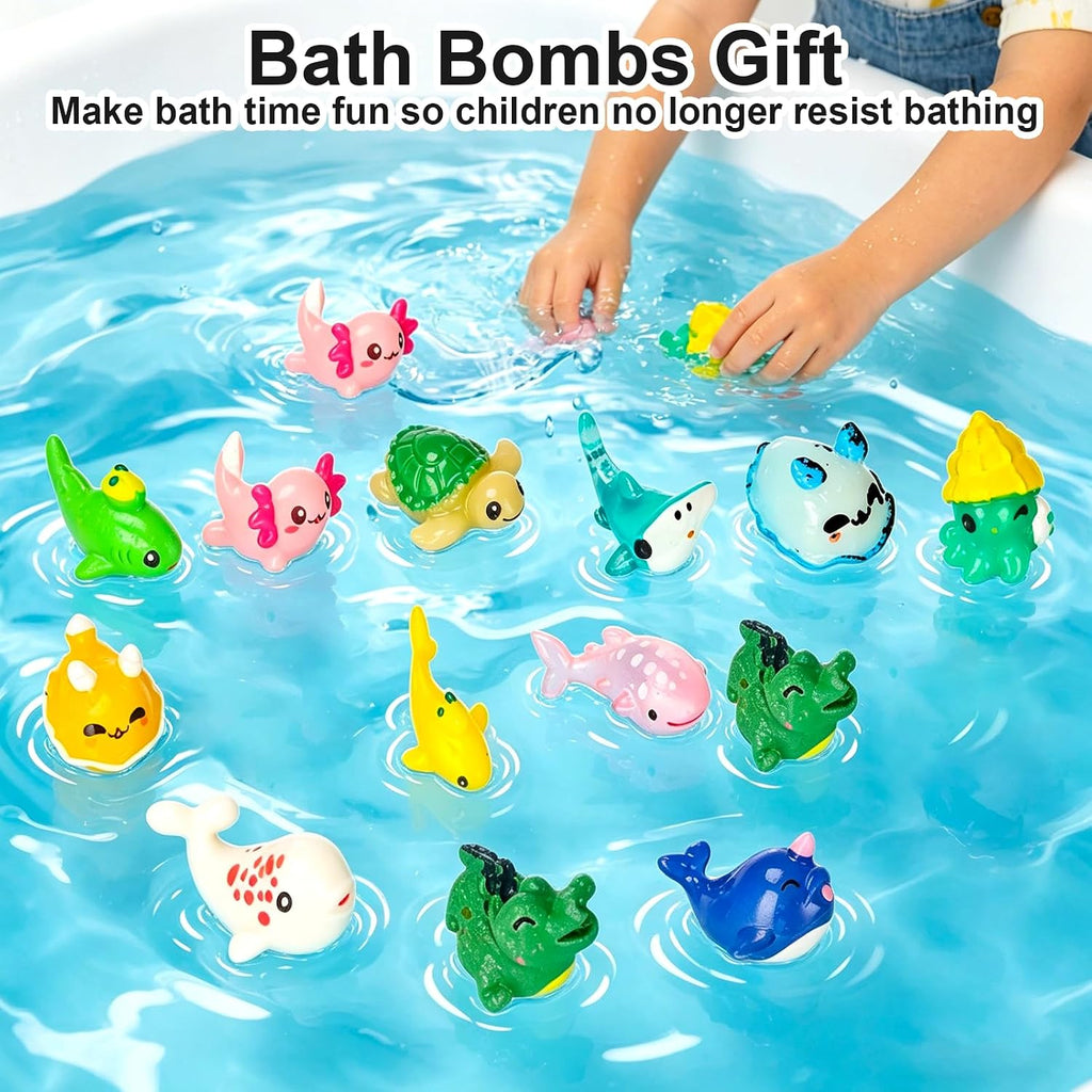 Playfizz Bath Bombs for Women, 12 PCS Handmade Bubble Bathbombs with Toys Inside, Shea & Coco Butter Dry Skin Moisturize, Perfect for Bubble Spa Bath, Bath Bomb Gift for Women, Girls, Wife