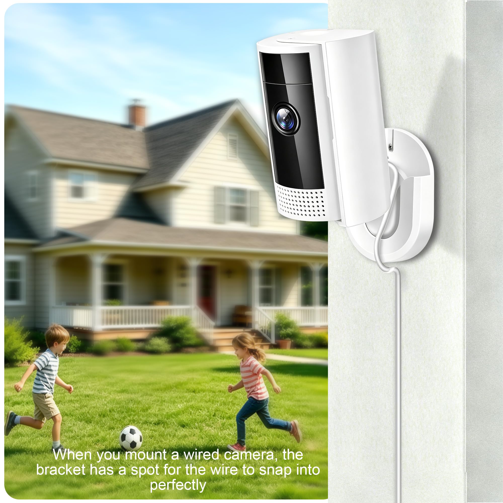 3 Pack Ring Indoor Cam Wall Mount Bracket, No Drill No Screws Strong Adhesive Blink Camera Wall Mount for Ring Indoor Cam, Indoor Cam Plus, Blink Outdoor 4, Outdoor 2K+, Mini, Mini 2K+ -White