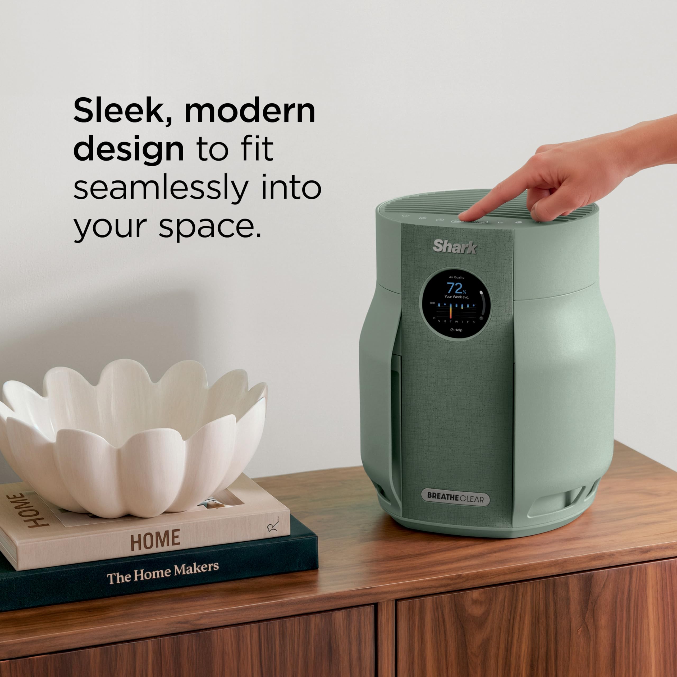 Shark BreatheClear, Smart Air Purifier, Living Room, Bedroom, Kitchen, Motion Sensing, HEPA-Exceeding In All Modes, No Filter Changes up to 6 Years, Dove, HP162 (2026)