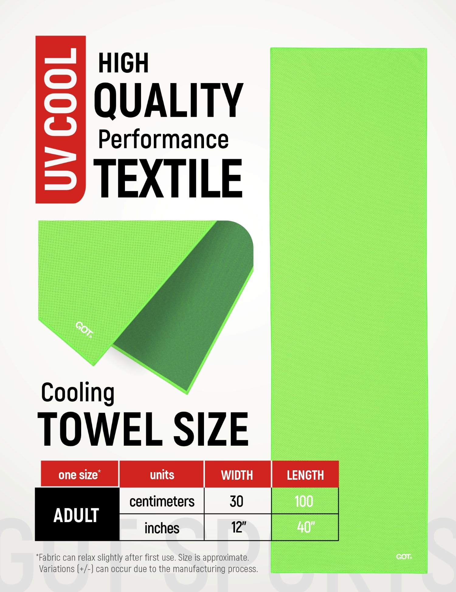 Instant Cooling Towel Neck & Face - Sweat Rag Neck Wraps Gym Workout | 40x12 Inch, Evaporative Cooling, Wet Wring Snap Activation, Lightweight, UPF 40+, Outdoor Adventures