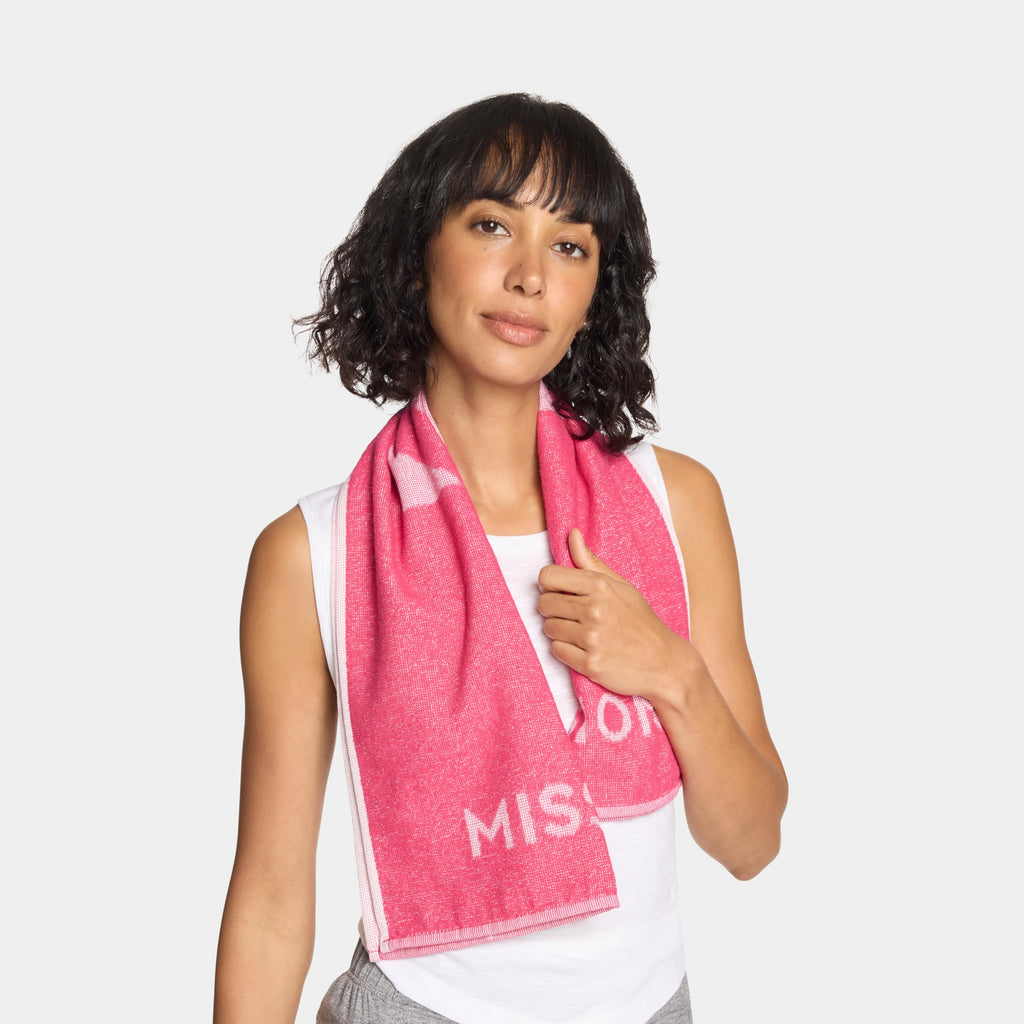 MISSION Instant Cooling up to 8 Hours Enduracool+ Performance Towel, UPF 50, Fast Drying, for Outdoors, Running, Sports, Hiking, Camping, Gym (Fuchsia, Medium)