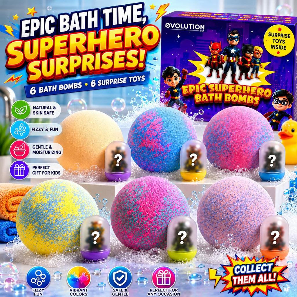EvolutionUSA Refresh Bath Bombs for Women & Kids – 24 Bath Bombs Mini Sized, Organic Bathbomb Set, Women & Kids Bath Fizz, Luxury Gift for Mother’s Day, Easter, Valentines, Birthday or Self Care