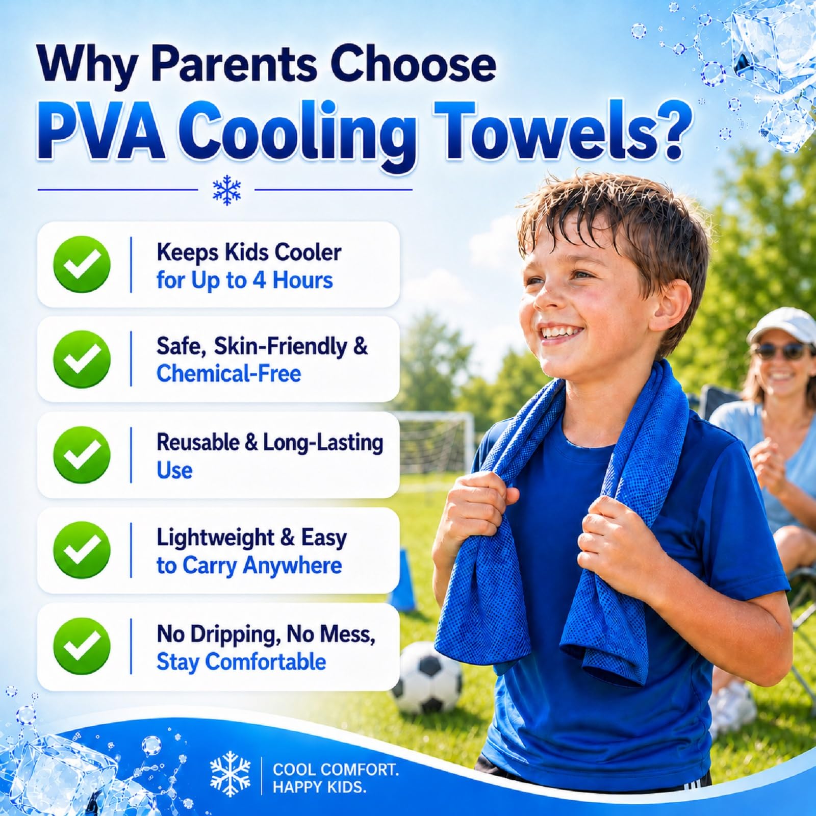 BobbleT Kids PVA Cooling Towels 4 Pack (30"x9") - Mini Instant Ice Cooling Towels for Neck & Face with UPF 50+ Sun Protection, Reusable Summer Heat Relief for Outdoor Activities, Pink