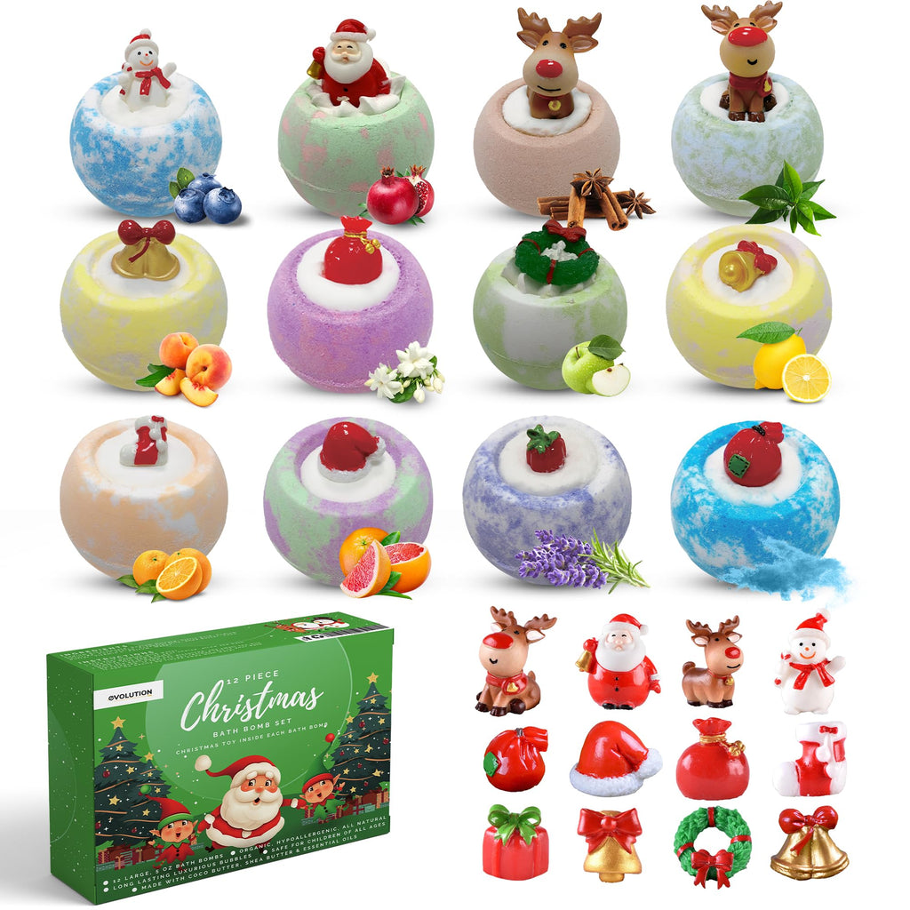 EvolutionUSA Refresh Bath Bombs for Women & Kids – 24 Bath Bombs Mini Sized, Organic Bathbomb Set, Women & Kids Bath Fizz, Luxury Gift for Mother’s Day, Easter, Valentines, Birthday or Self Care