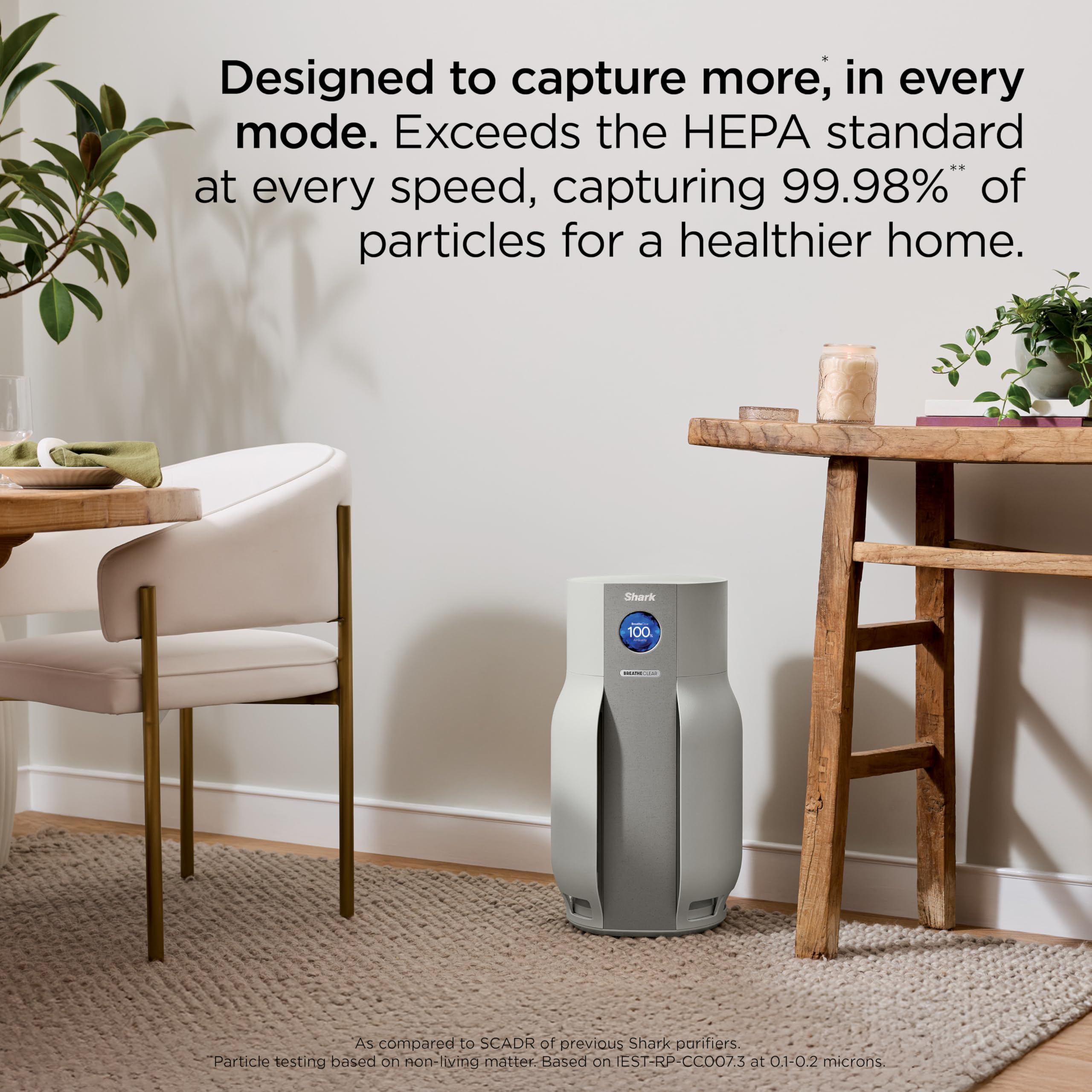Shark BreatheClear, Smart Air Purifier, Living Room, Bedroom, Kitchen, Motion Sensing, HEPA-Exceeding In All Modes, No Filter Changes up to 6 Years, Dove, HP162 (2026)