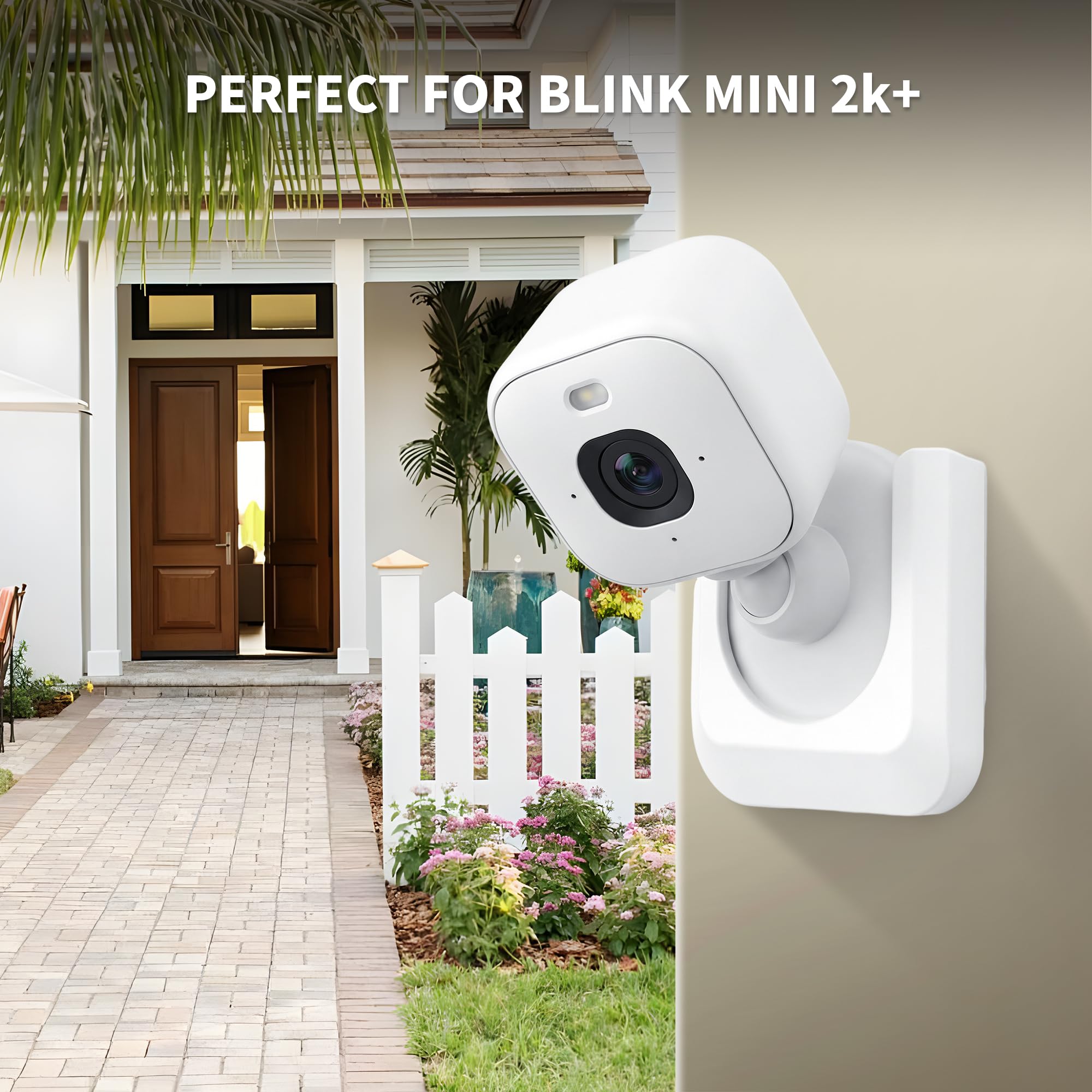 Blink Mini 2 No Drill Wall Mount Bracket for Blink Mini 2/Blink Outdoor 4/Blink Indoor Camera,No Screw Adhesive Blink Camera Mount for Blink Indoor Outdoor Camera 3Pack (Camera Not Included),White
