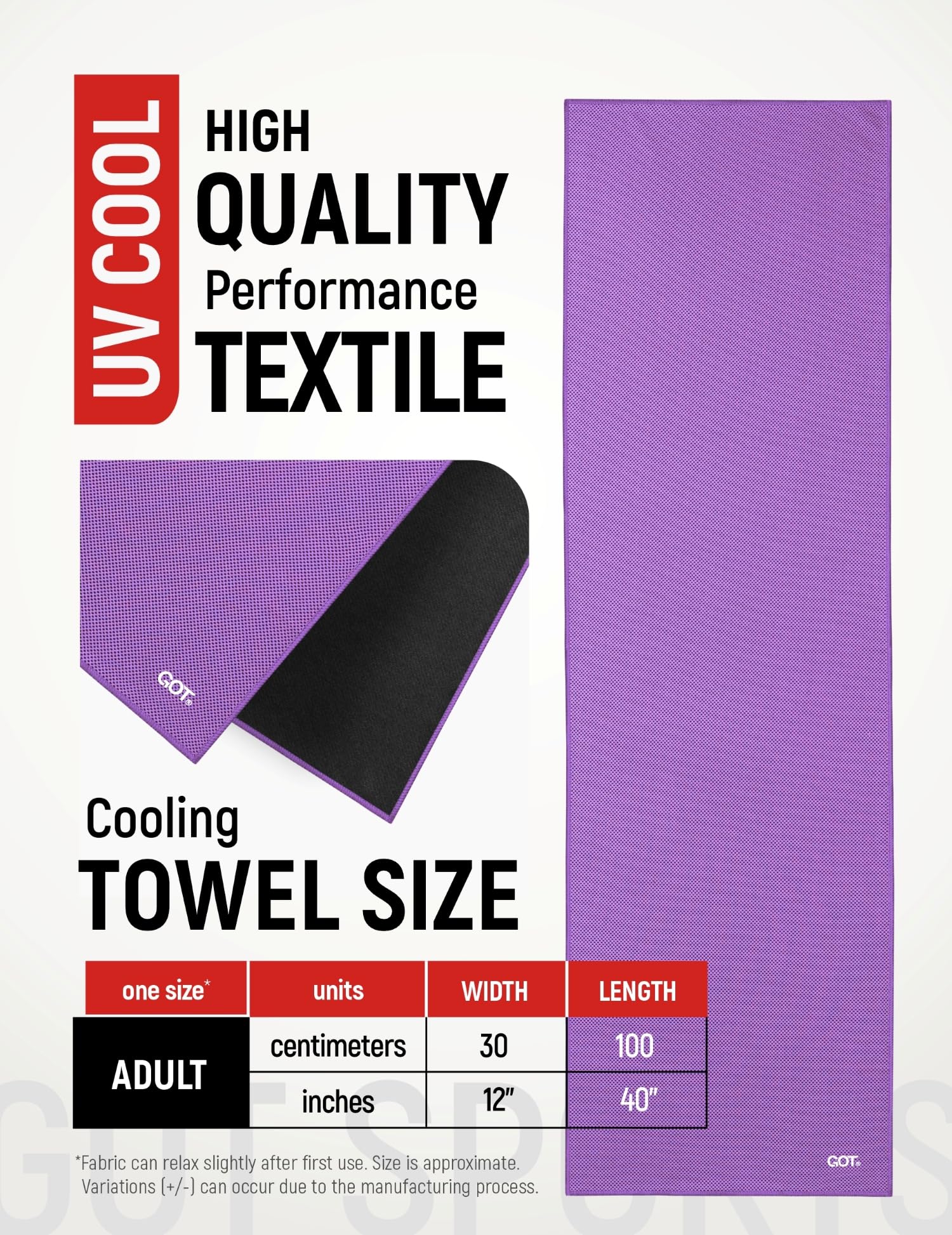 Instant Cooling Towel Neck & Face - Sweat Rag Neck Wraps Gym Workout | 40x12 Inch, Evaporative Cooling, Wet Wring Snap Activation, Lightweight, UPF 40+, Outdoor Adventures