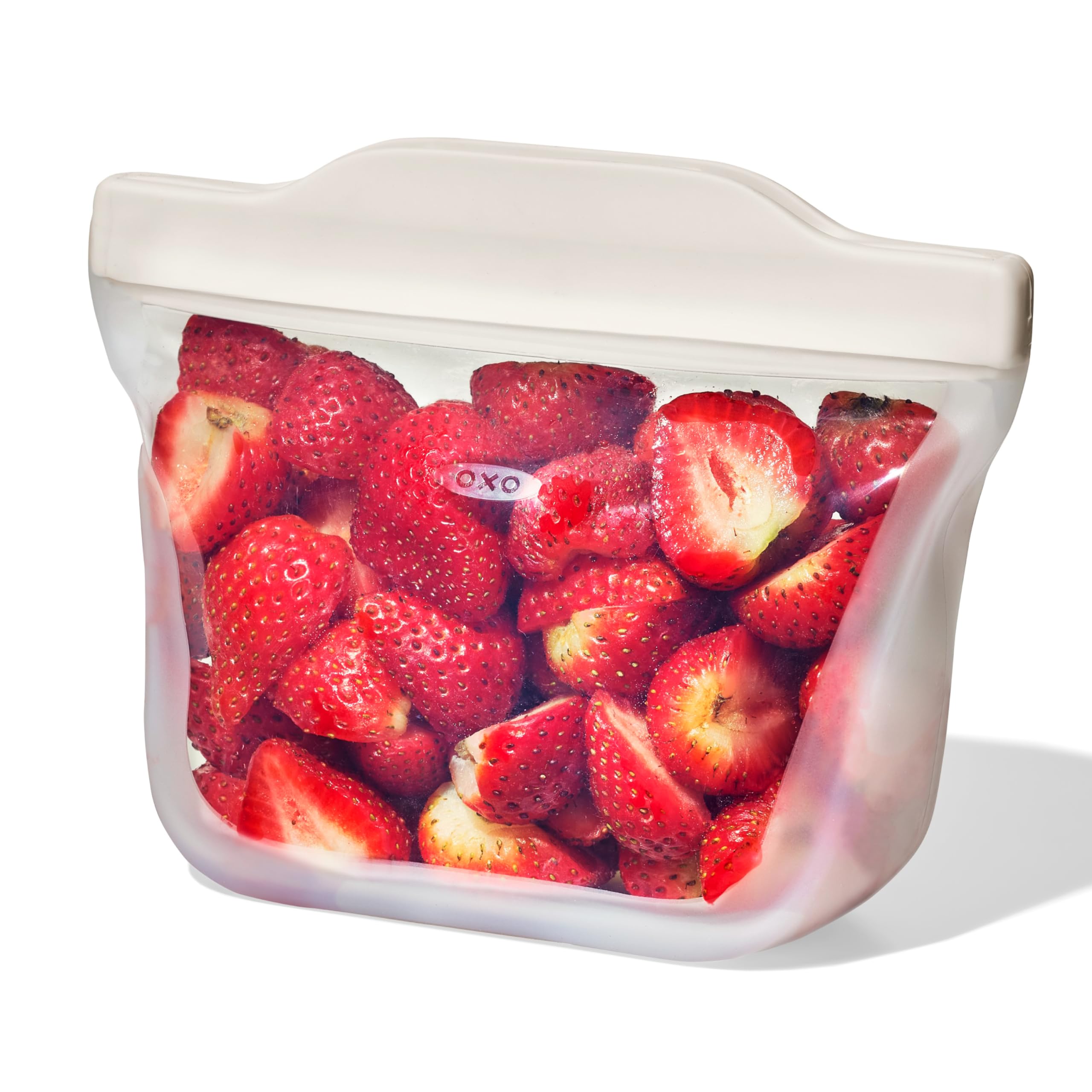 OXO Good Grips Silicone Reusable Bag – Stand-Up Snack (12 oz) – Oat