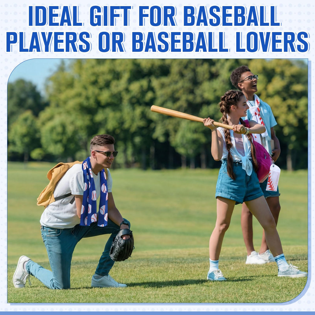Mindsoft 12 Set Softball Cooling Towels for Sports Team Gifts with Carrying Pouch 30 x 9 Inch Softball Towels Bulk Microfiber Ice Cooling Rags for Birthday Party Favors Swag Bag Stuffers