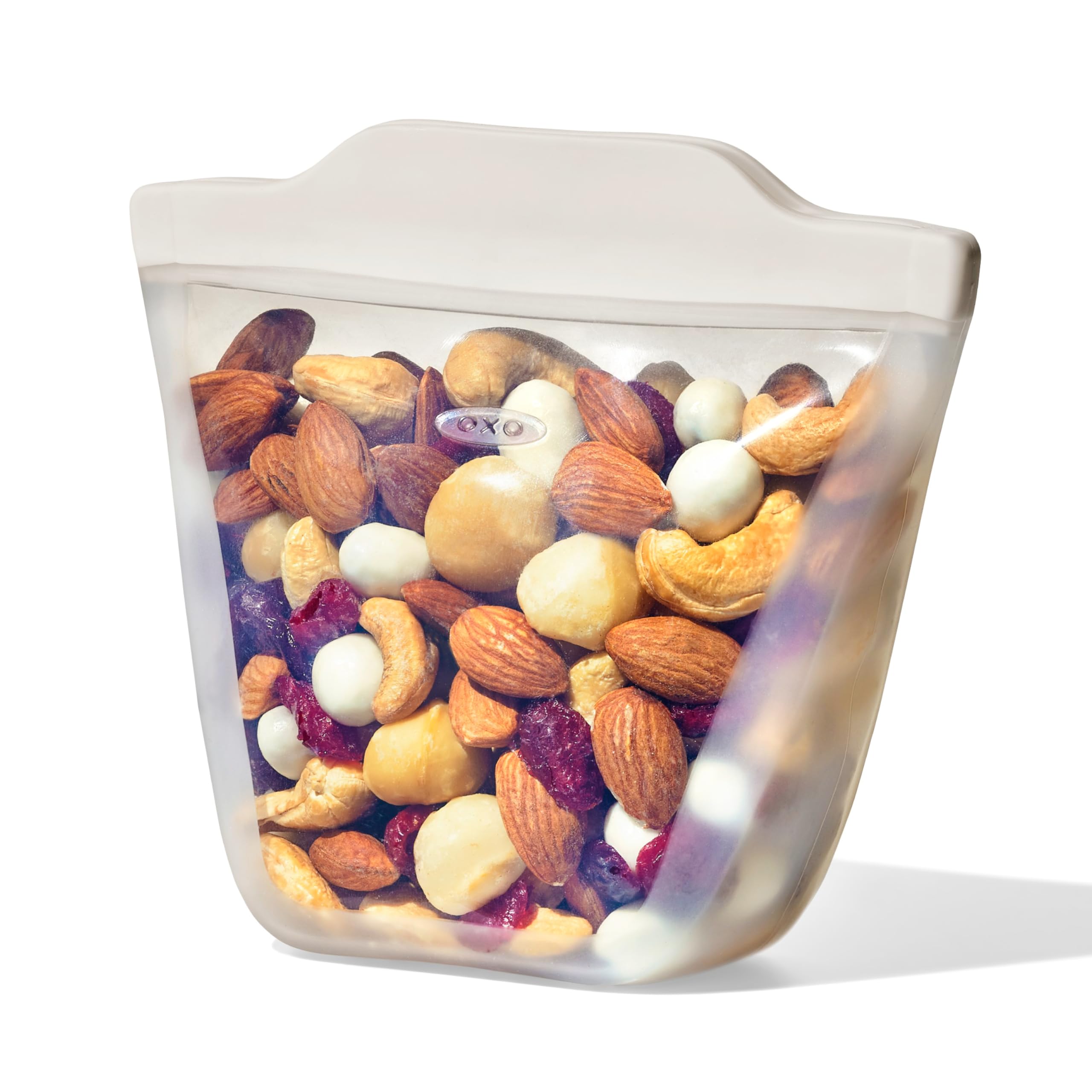 OXO Good Grips Silicone Reusable Bag – Stand-Up Snack (12 oz) – Oat