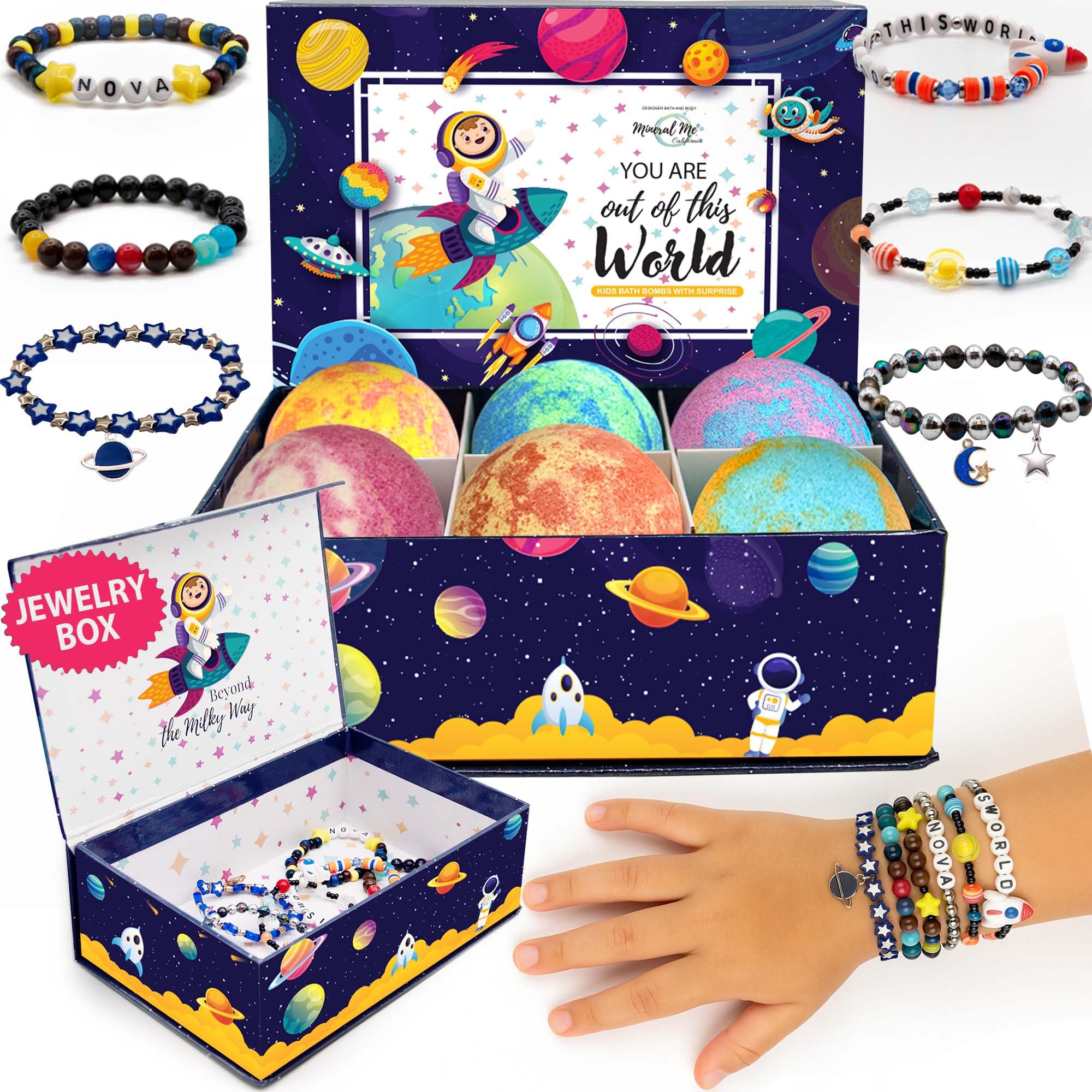 Bath Bombs for Kids with Surprise Inside - Organic, Gentle & Kid Friendly Bubble Bath Fizzies with Toys Inside. Spa Bath Fizz Balls Kit. Fizzy Balls w/Rich Bubbles, Birthday Gifts for Boys, Girls