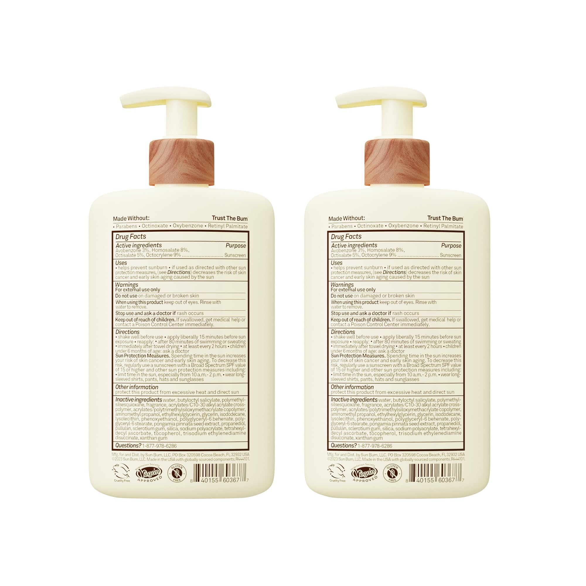 Sun Bum Daily SPF 50 Sunscreen Body Lotion - Broad Spectrum Moisturizing Sunscreen with Vitamin E - Vegan and Hawaii 104 Act Compliant (Without Octinoxate & Oxybenzone) - Dermatologist Tested - 8 oz