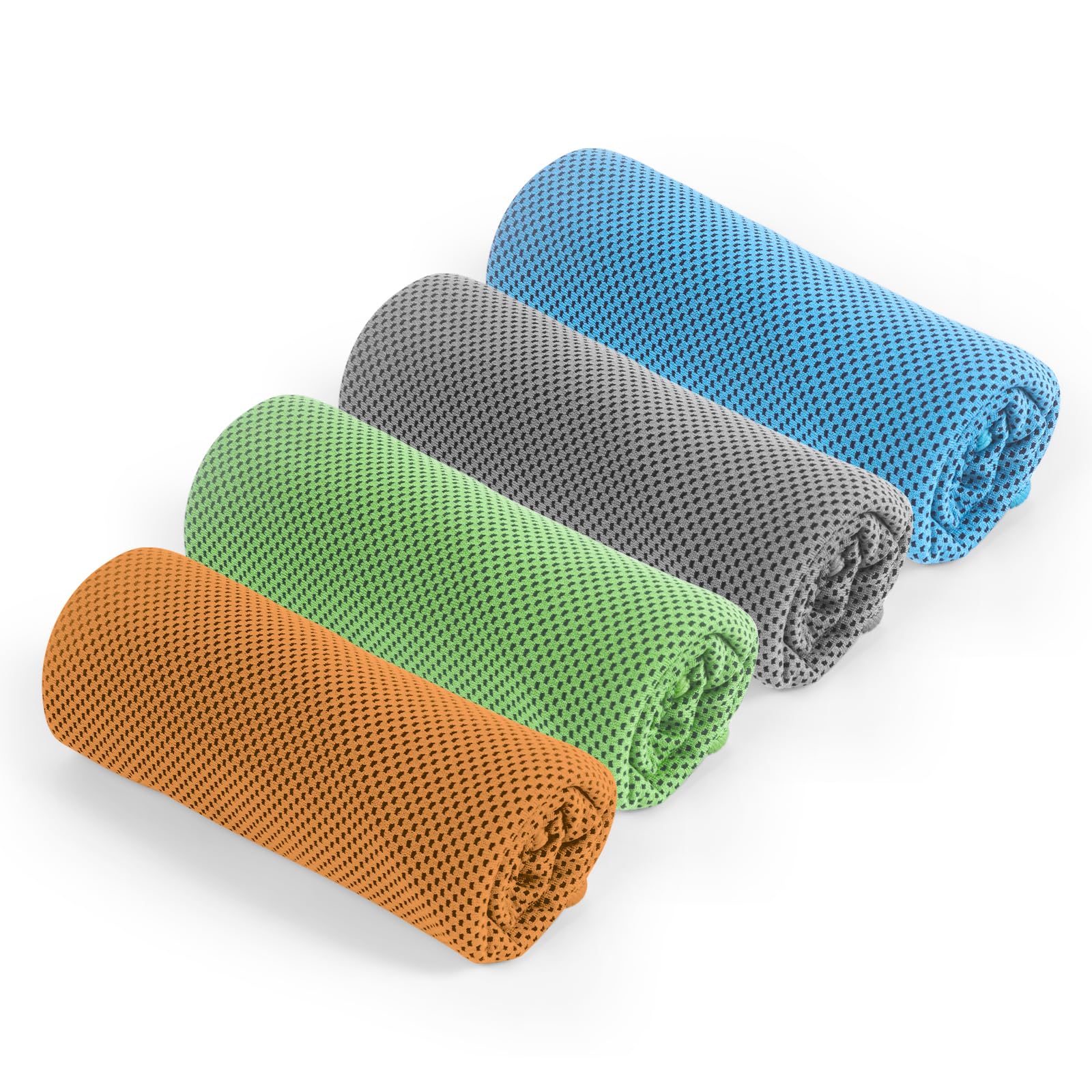 4 Pack Cooling Towel for Gym Fitness Yoga Hiking,Hot Weather Cool Towels Cloth Rags Wrap for Neck Face(4 Pack-02)