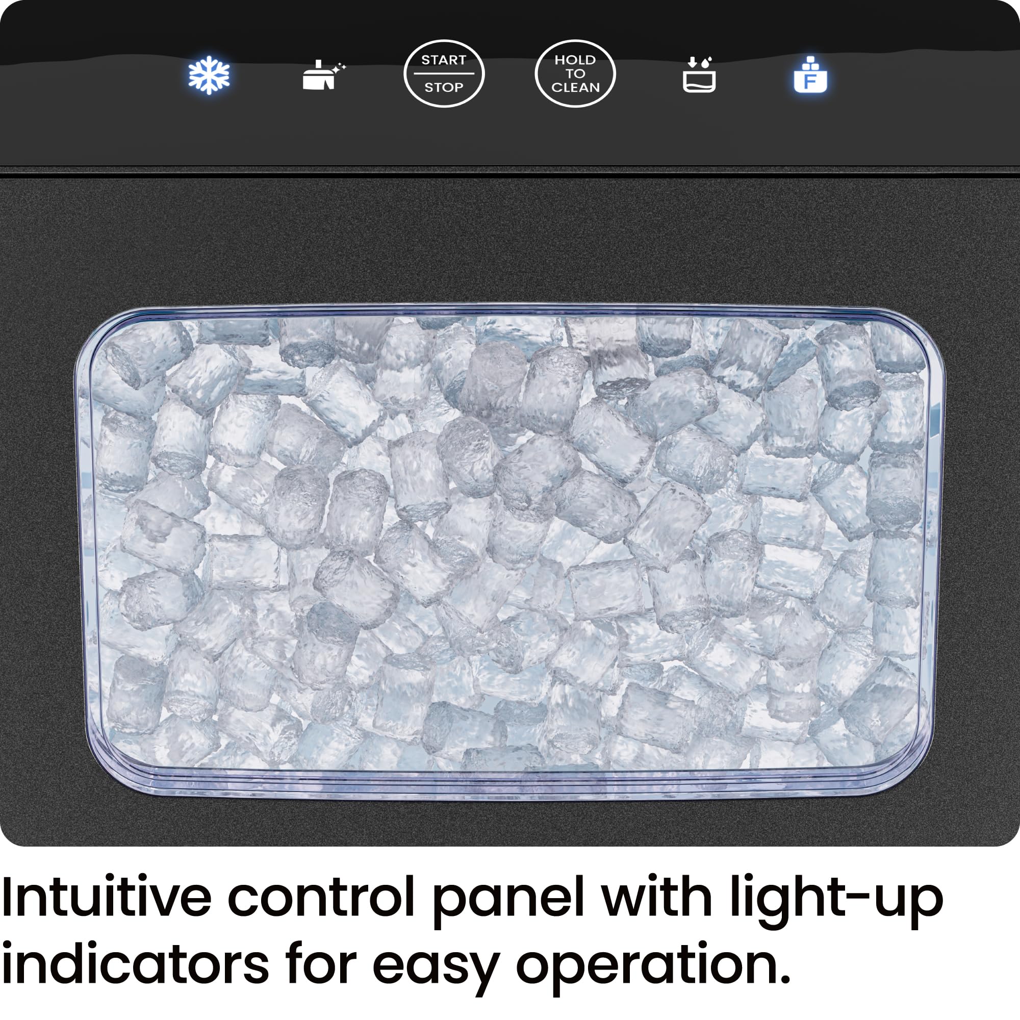 Iceman Pebble Ice Machine, Countertop Nugget Ice Maker Produces Chewable Pellet Ice in 20 Minutes, Makes 33lbs/Day, with One-Touch Cleaning Function and Ice Scoop/Basket Included – Stainless Steel