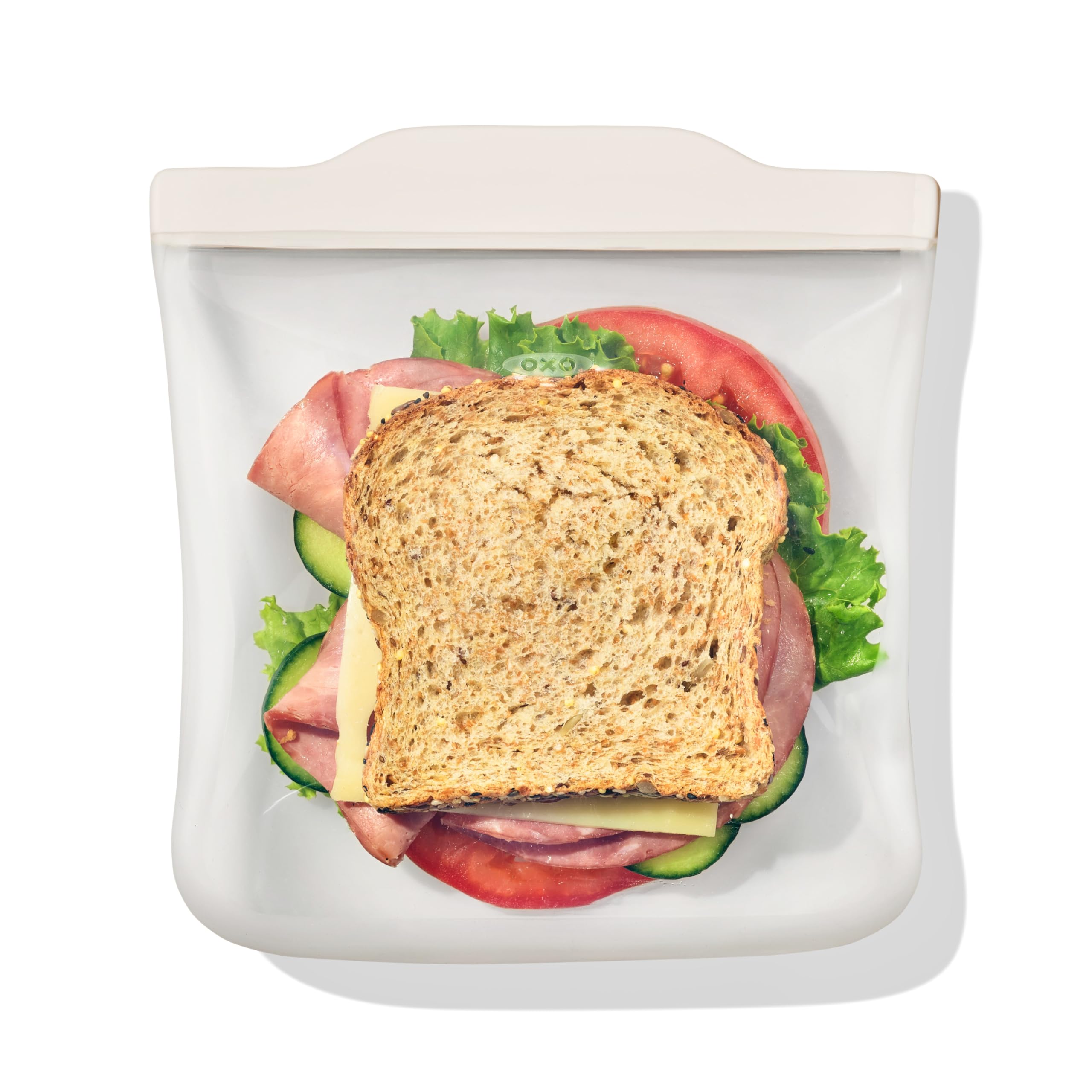 OXO Good Grips Silicone Reusable Bag – Stand-Up Snack (12 oz) – Oat