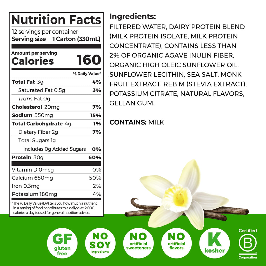 Orgain 30g High Protein Shake, Dairy Isolate Milk Protein, Chocolate Fudge, 5g BCAAs, 1g Sugar Per Serving, Meal Replacement, Ready to Drink, Keto Friendly, Gluten-Free 11 Fl Oz (Pack of 12)