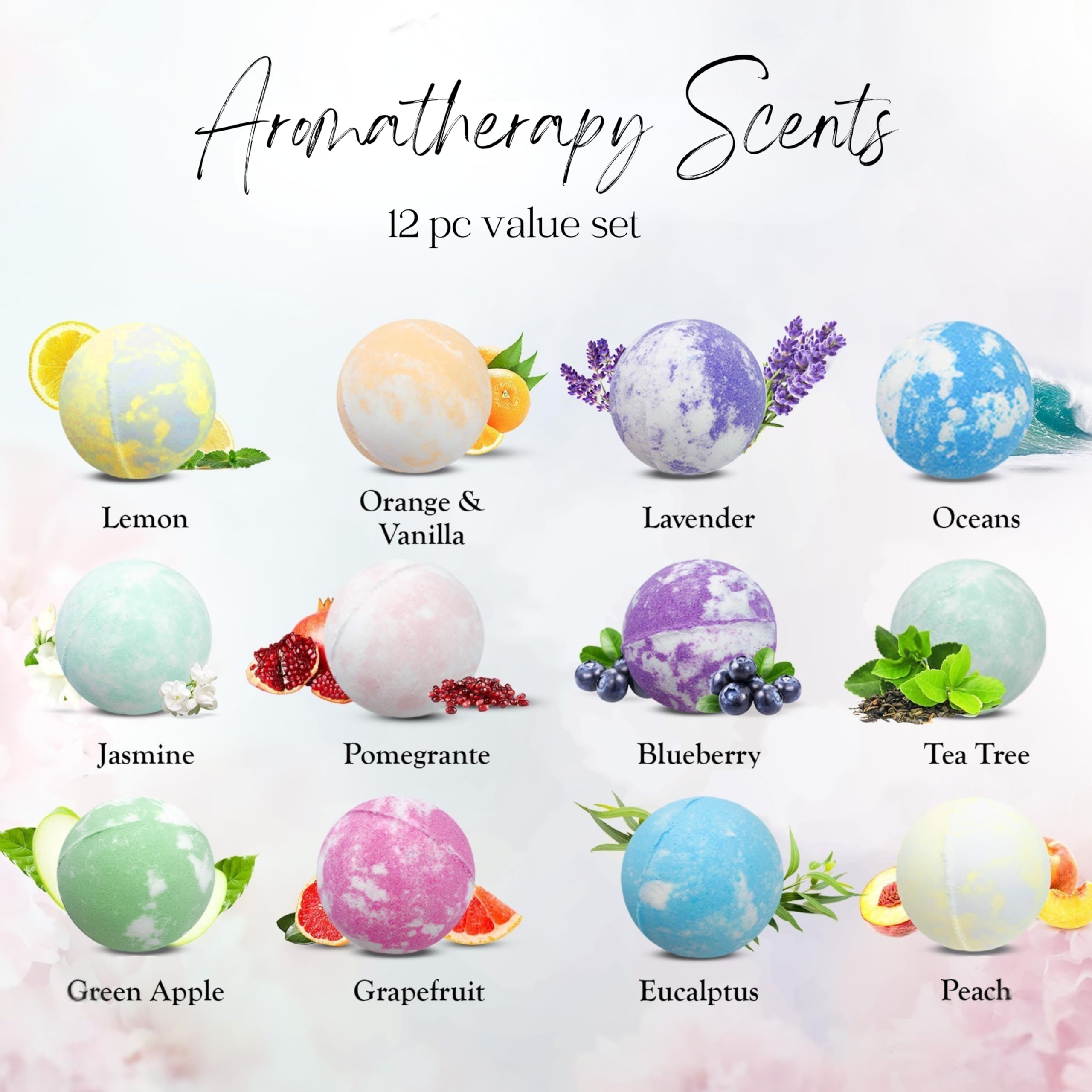 EvolutionUSA Refresh Bath Bombs for Women & Kids – 24 Bath Bombs Mini Sized, Organic Bathbomb Set, Women & Kids Bath Fizz, Luxury Gift for Mother’s Day, Easter, Valentines, Birthday or Self Care