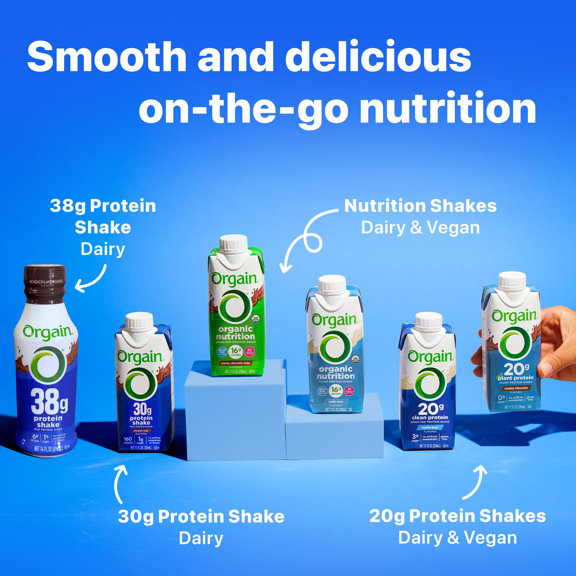 Orgain 30g High Protein Shake, Dairy Isolate Milk Protein, Chocolate Fudge, 5g BCAAs, 1g Sugar Per Serving, Meal Replacement, Ready to Drink, Keto Friendly, Gluten-Free 11 Fl Oz (Pack of 12)