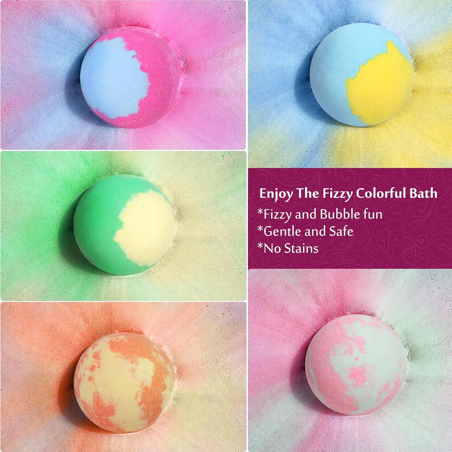 Bath Bombs for Women, 20 Bath Bombs Gift Set with Shea Butter Moisturizing & Essential Oils, Mothers Day Gifts for Mom, Women, Her/Him, Girlfriend, Wife, Birthday, Spa Relaxing Bubble Bath Fizzy Ball