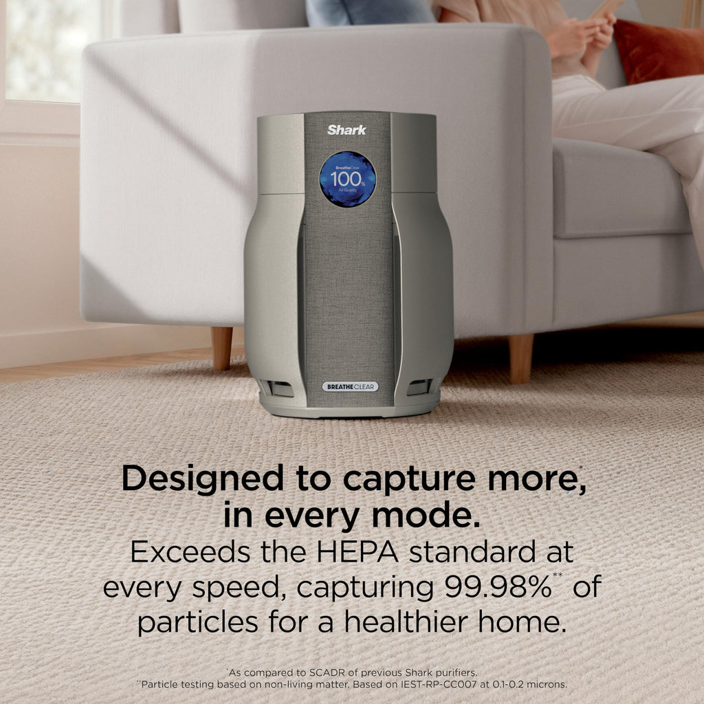 Shark BreatheClear, Smart Air Purifier, Living Room, Bedroom, Kitchen, Motion Sensing, HEPA-Exceeding In All Modes, No Filter Changes up to 6 Years, Dove, HP162 (2026)