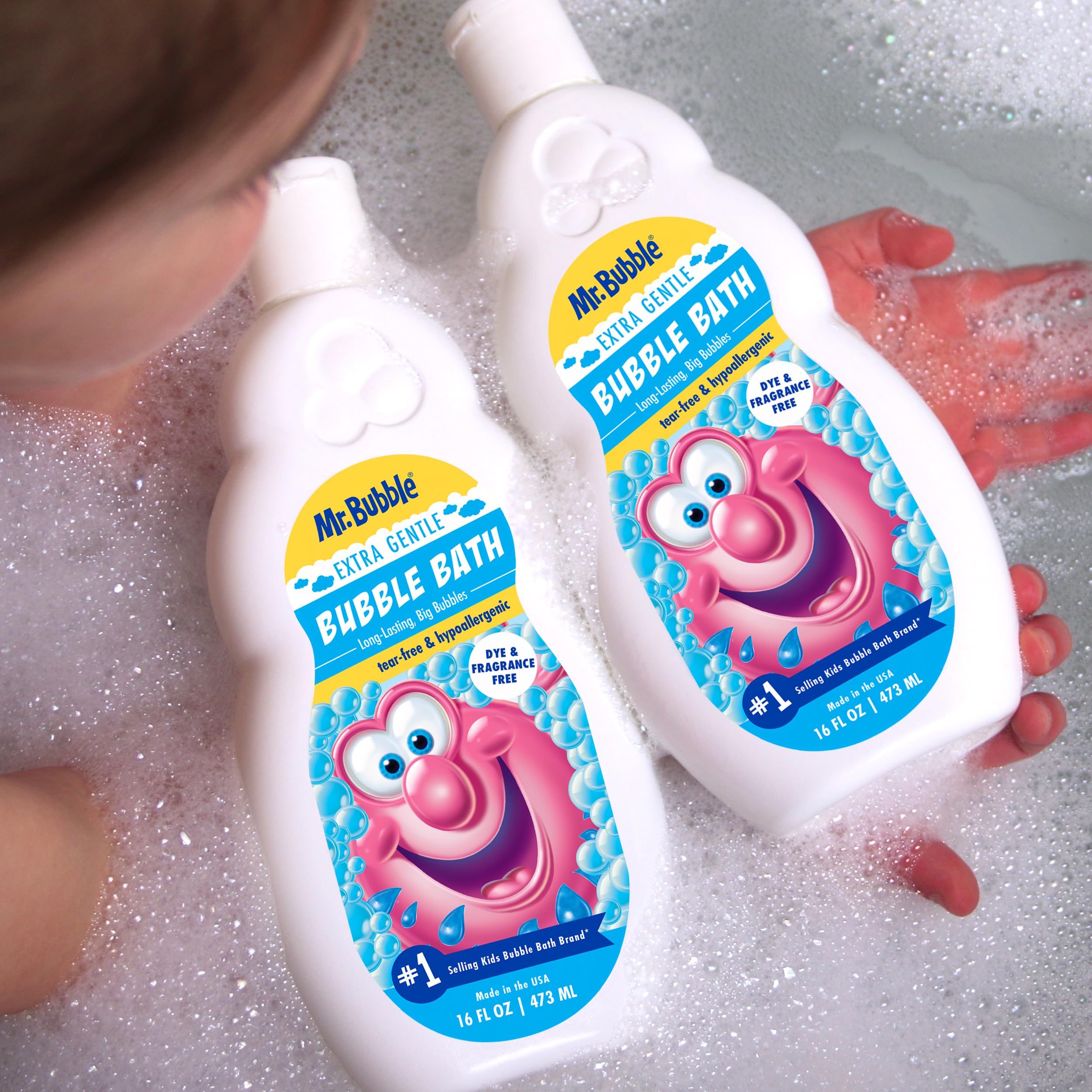 Mr. Bubble Original Bubble Bath - Great for Your Baby, Kids, and Adults - Hypoallergenic, Tear Free Bubble Bath Solution (2 Bottles, 16 fl oz Each)