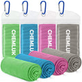 Cooling Towels for Neck and Face: Instant Cool Towel for Hot Weather UPF 50 Quick Dry Microfiber Sweat Towel for Gym Sports Workout Travel - 40"x12", 4 Packs Multicoloured