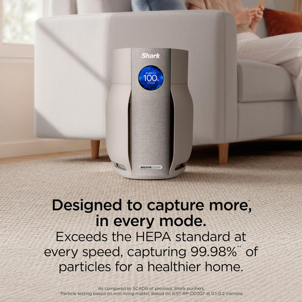 Shark BreatheClear, Smart Air Purifier, Living Room, Bedroom, Kitchen, Motion Sensing, HEPA-Exceeding In All Modes, No Filter Changes up to 6 Years, Dove, HP162 (2026)