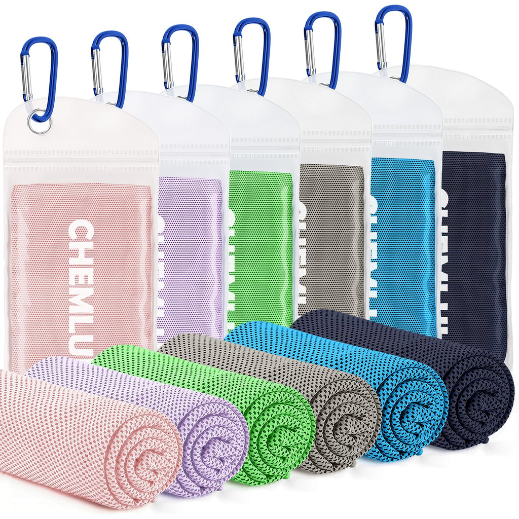 4 Packs Cooling Towels: Instant Cool Towel for Neck and Face Hot Weather UPF50 Quick Dry Microfiber Sweat Towels for Gym Workout Sports (40"x12")