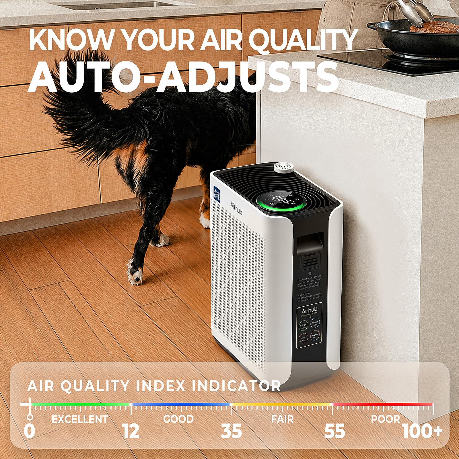 Air Purifiers for Home Large Room, AHAM Verified, HEPA Filter with Activated Carbon & Washable Pre-Filter, Quiet 20dB Sleep Mode, PM2.5 Air Quality Sensor, for Dust, Odor, Allergens & Pets