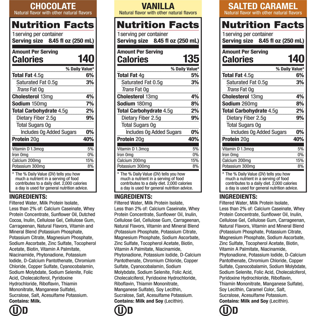 Labrada Lean Body Ready-to-Drink Chocolate Protein Shake, 40g Protein, Whey Blend, 0 Sugar, Gluten Free, 22 Vitamins & Minerals, LABRADA, 17 Fl Oz (Pack of 12)