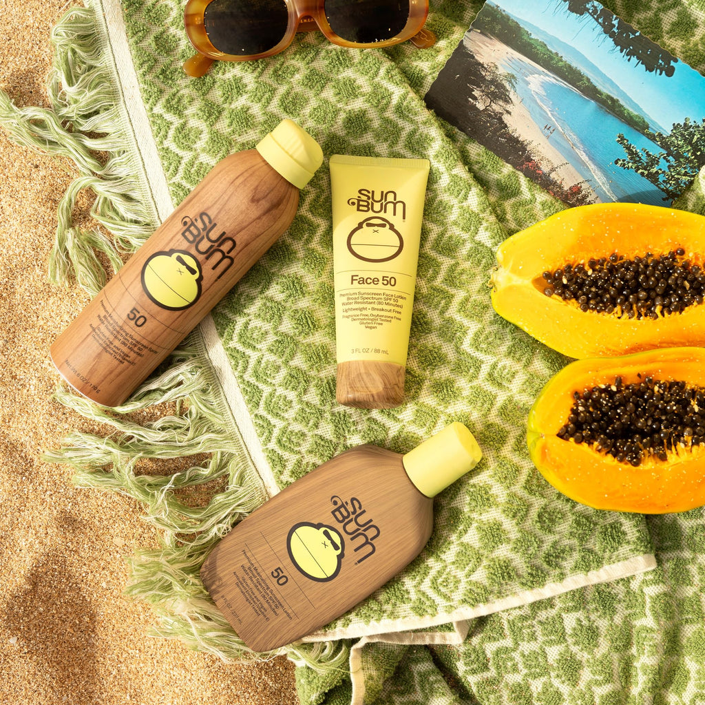Sun Bum Original SPF 50 Sunscreen Face Lotion - Broad Spectrum Moisturizing Facial Sunscreen with Vitamin E - Travel Size - 3 oz