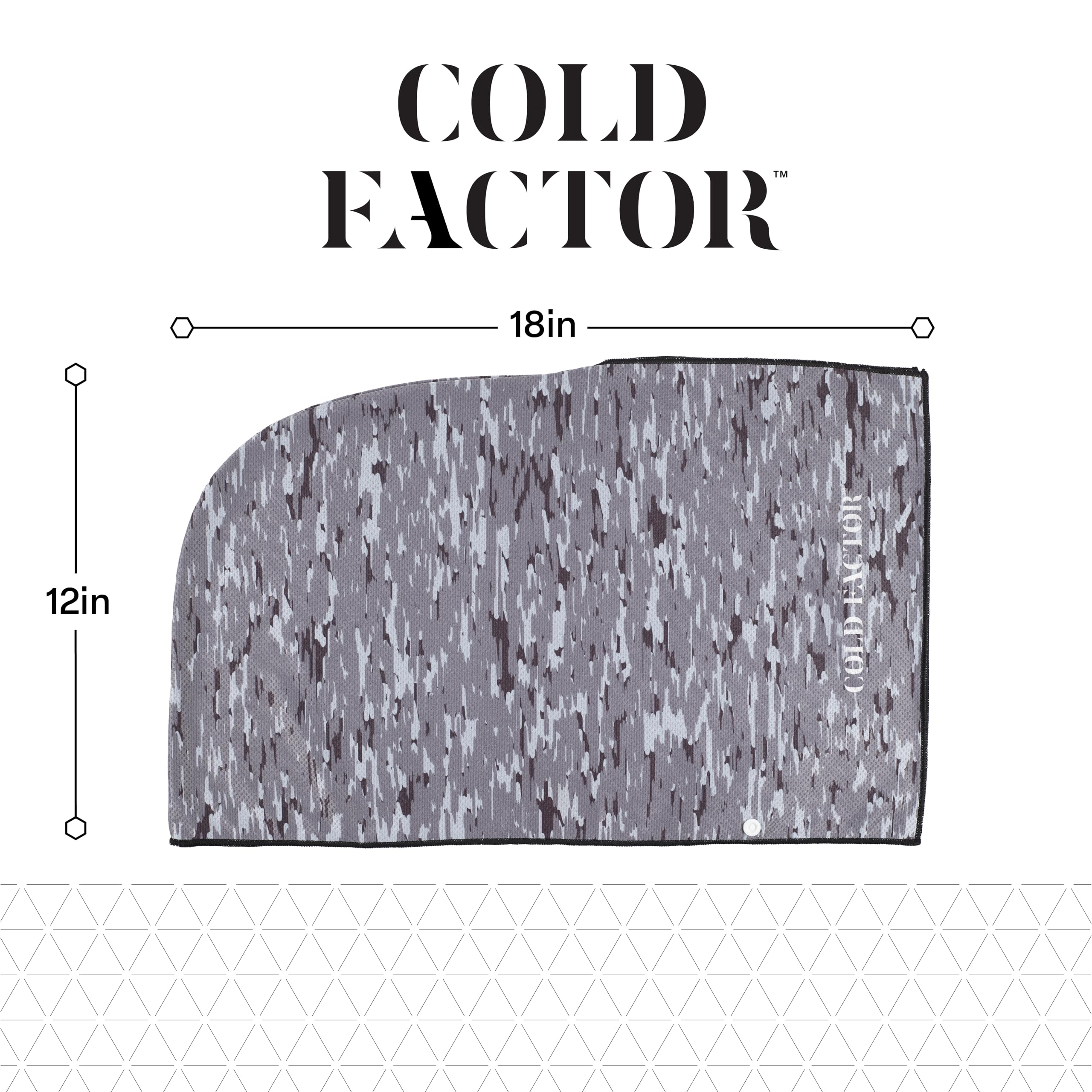 COLD FACTOR Instant Cooling Hoodie Towel – Advanced Chemical-Free Evaporative Cooling Technology – UPF 50+, 2+ Hours Cooling
